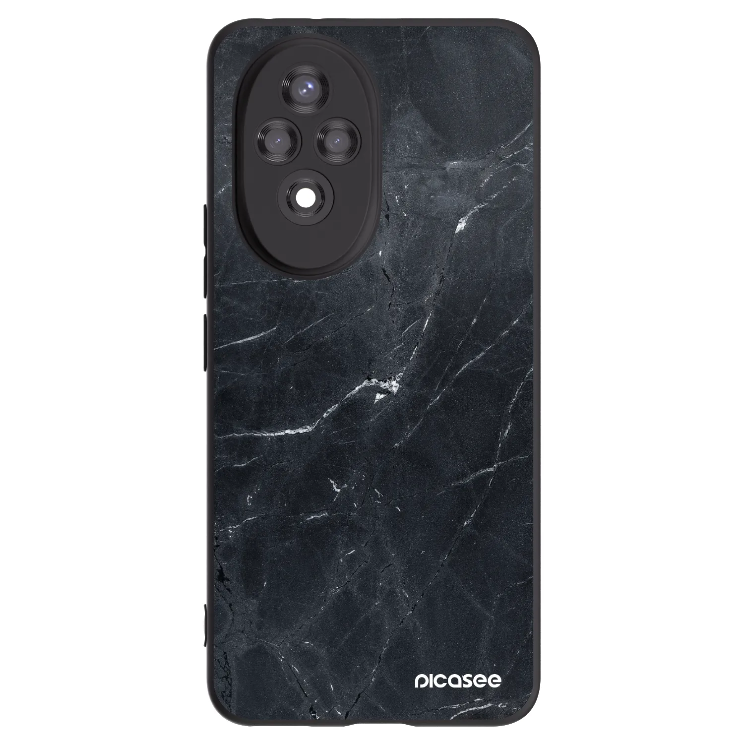 Picasee Μαύρη θήκη σιλικόνης για Honor 200 Pro 5G - Black marble