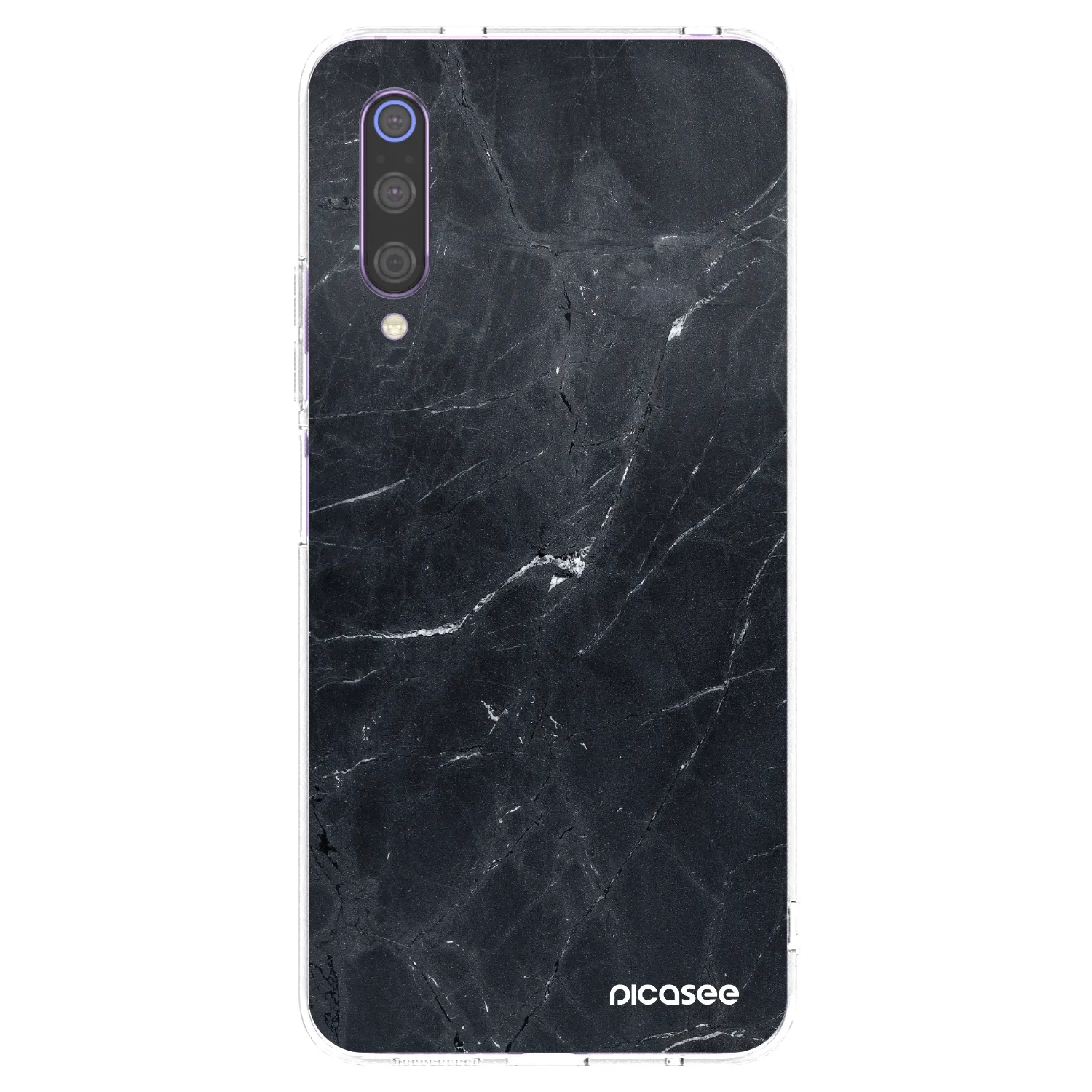 Picasee διαφανής θήκη σιλικόνης Xiaomi Mi 9 - Black marble