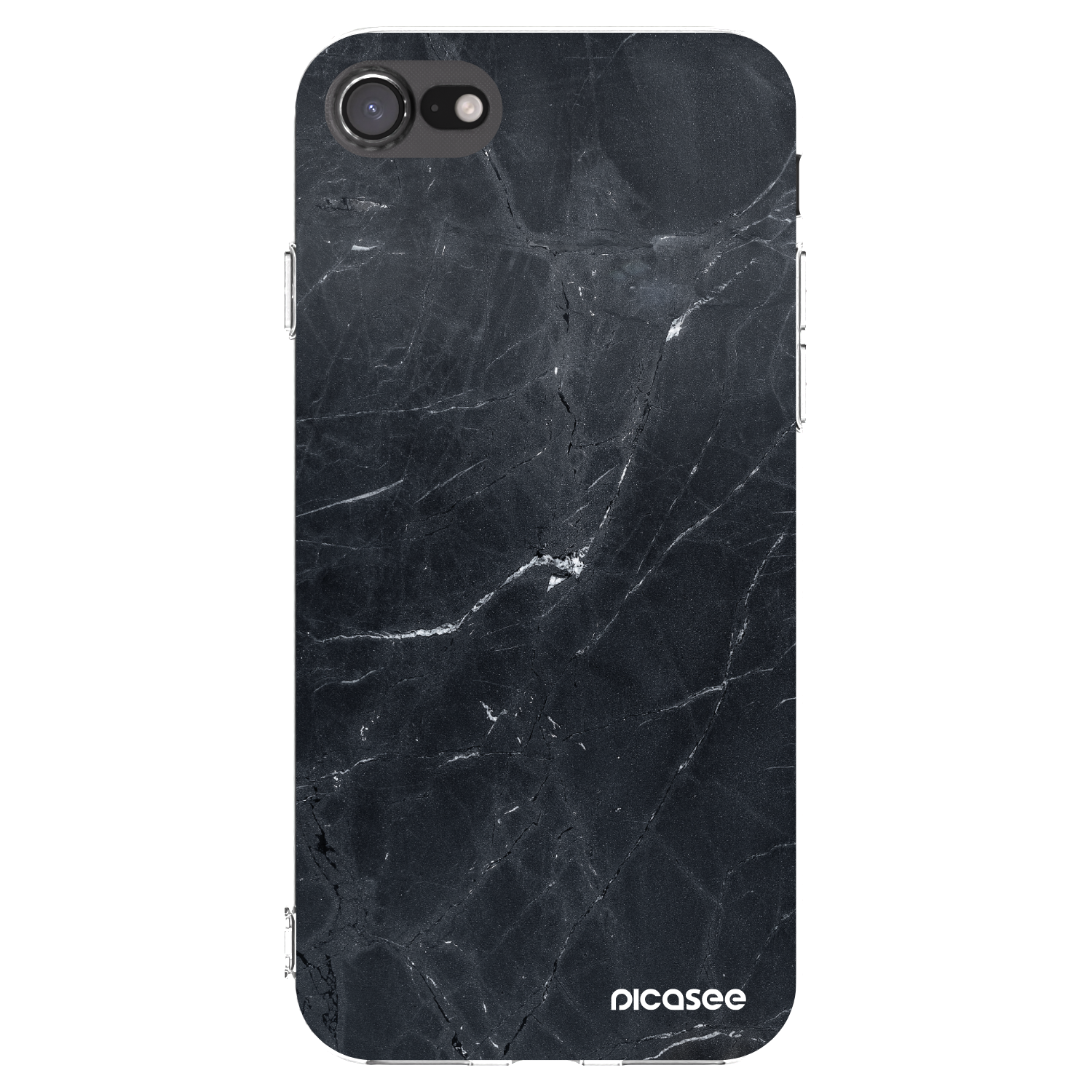 Picasee διαφανής θήκη σιλικόνης Apple iPhone 7 - Black marble