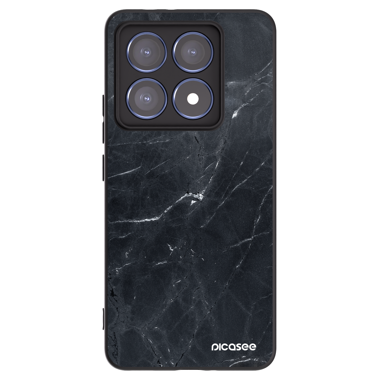 Picasee Μαύρη θήκη σιλικόνης για Xiaomi 14T Pro - Black marble