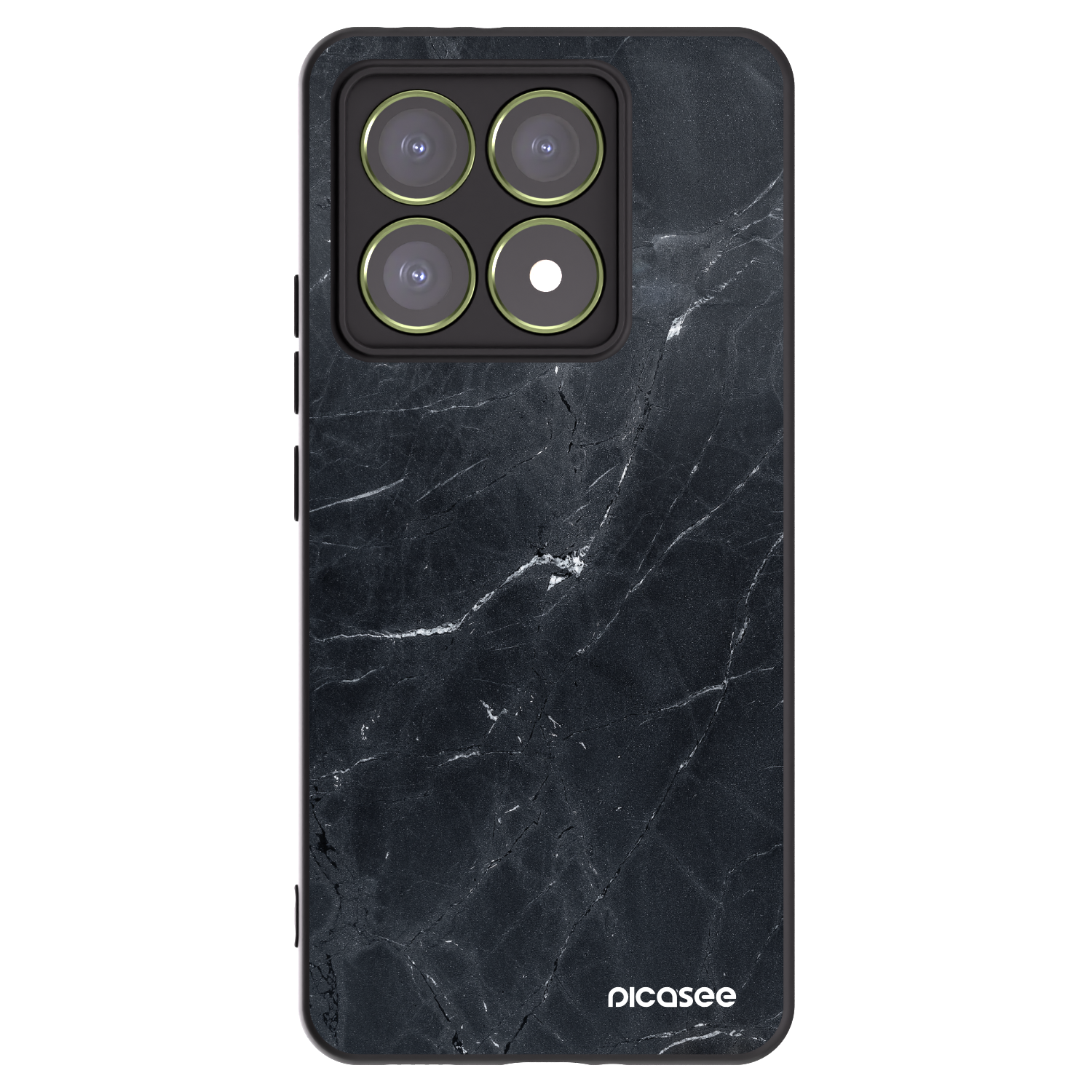 Picasee Μαύρη θήκη σιλικόνης για Xiaomi 14T - Black marble