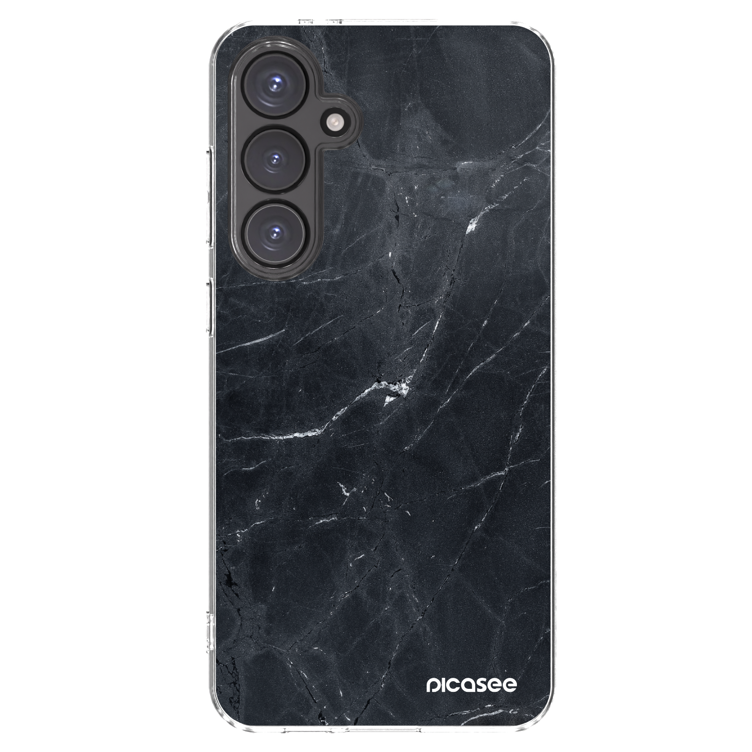Picasee διαφανής θήκη σιλικόνης Samsung Galaxy S24 FE S721B - Black marble