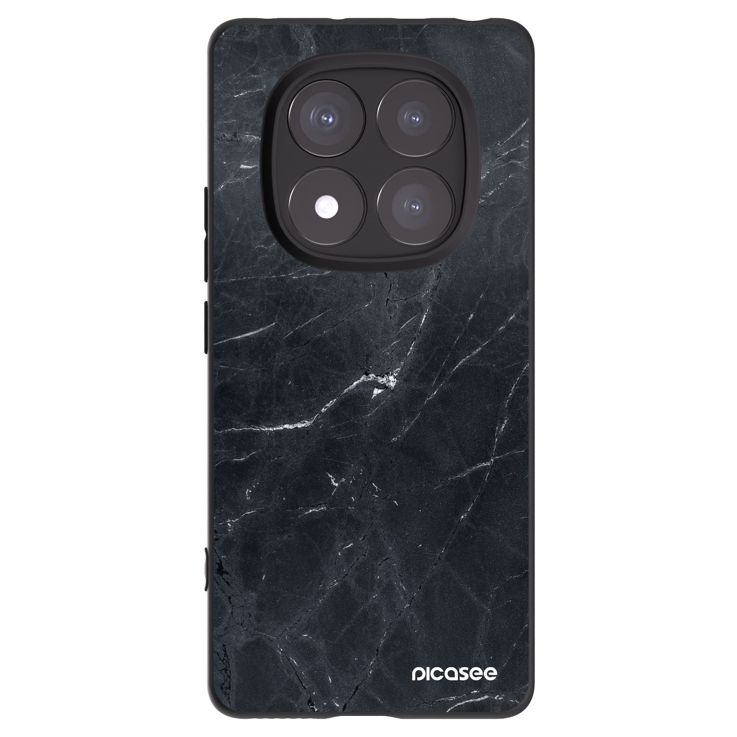 Picasee Μαύρη θήκη σιλικόνης για Xiaomi Redmi Note 14 Pro+ 5G - Black marble