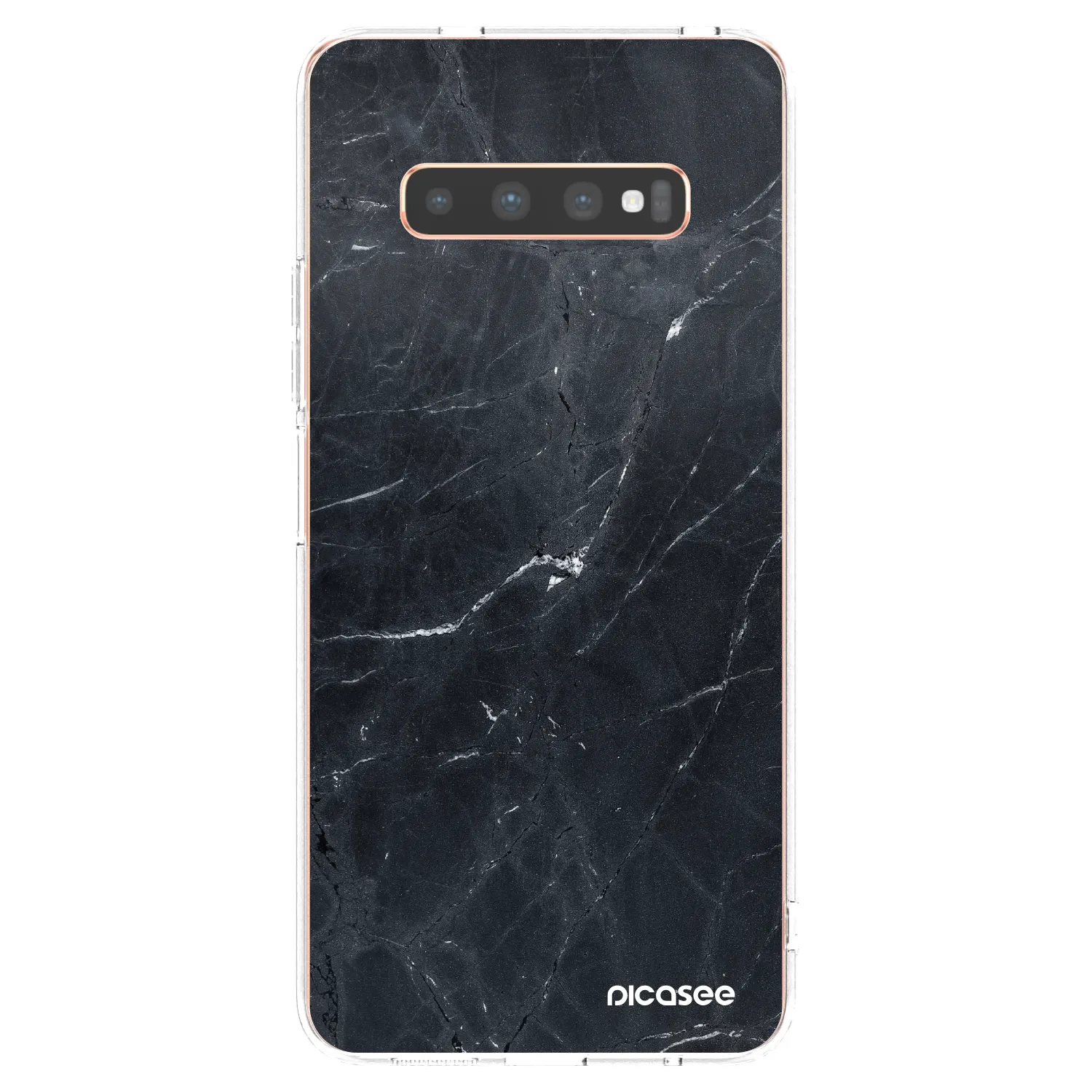 Picasee διαφανής θήκη σιλικόνης Samsung Galaxy S10 Plus G975 - Black marble