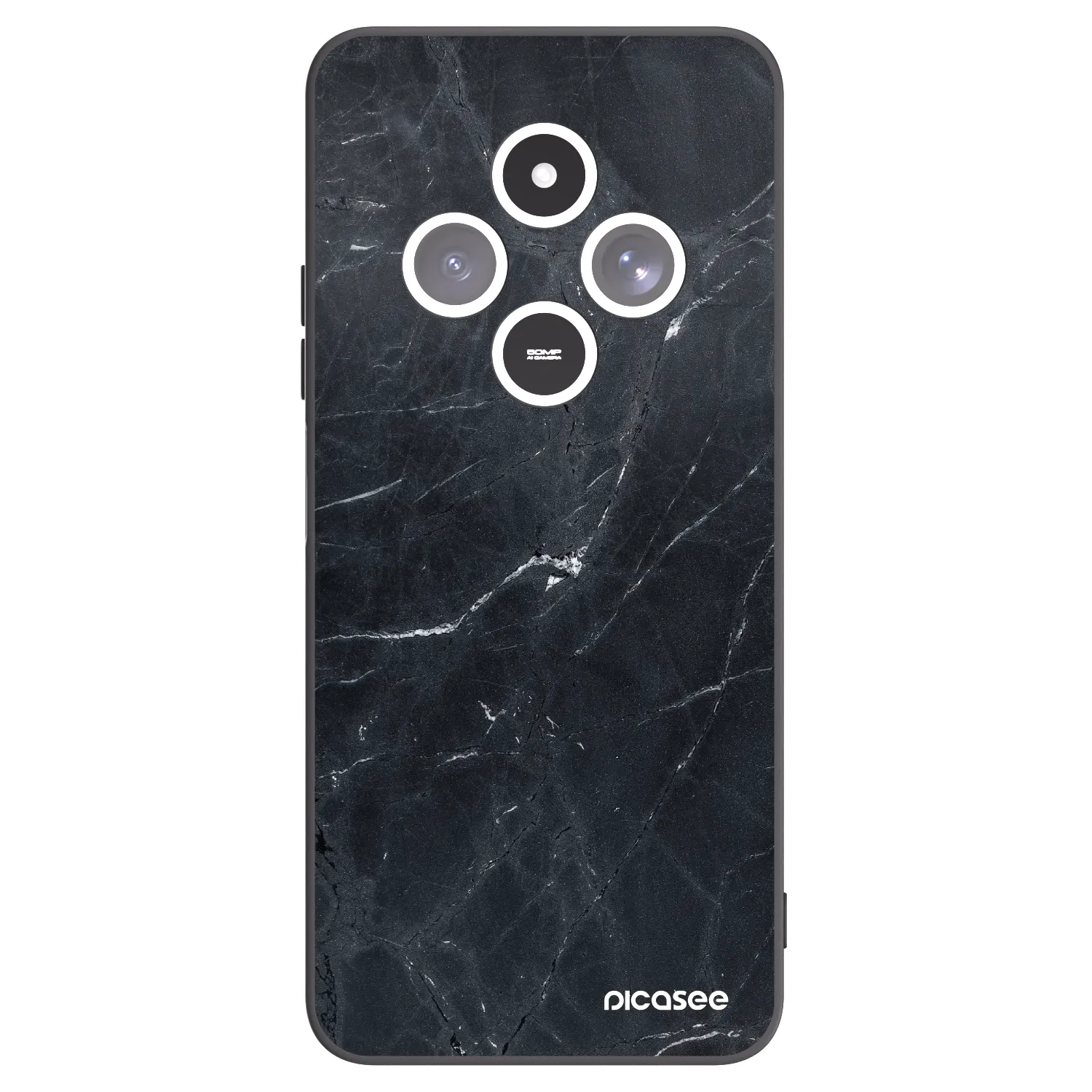 Picasee Μαύρη θήκη σιλικόνης για Xiaomi Redmi 14C - Black marble