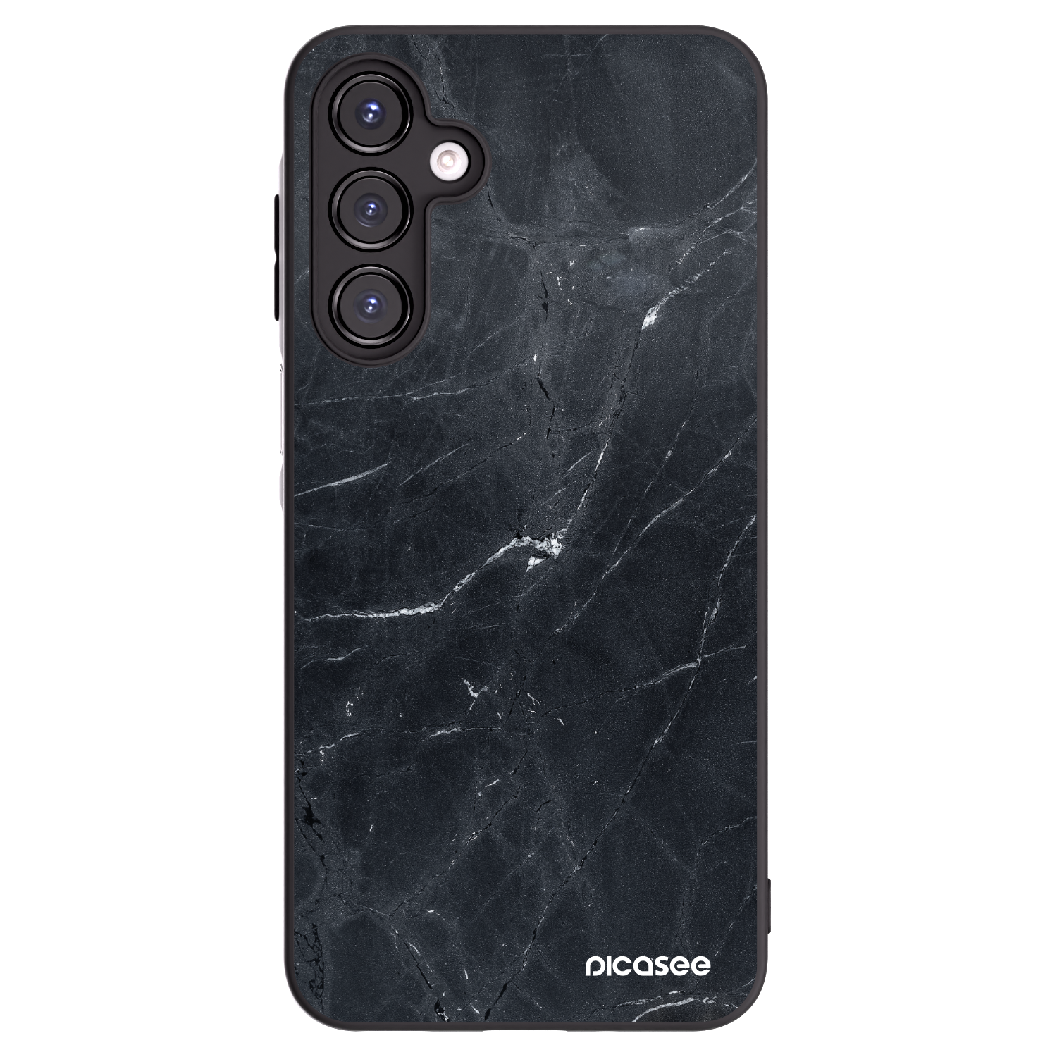 Picasee Μαύρη θήκη σιλικόνης για Samsung Galaxy A16 5G - Black marble