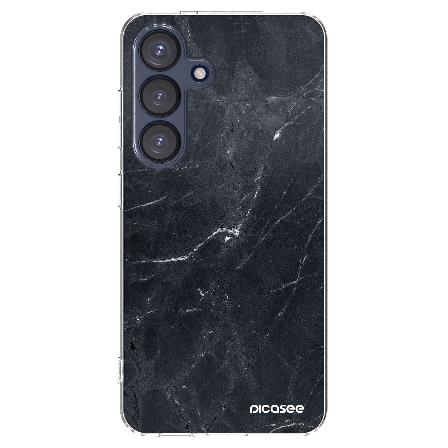 Picasee διαφανής θήκη σιλικόνης Samsung Galaxy S25 5G - Black marble