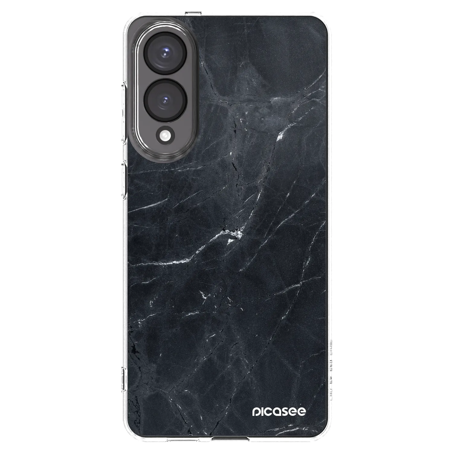 Picasee διαφανής θήκη σιλικόνης Samsung Galaxy S25 Edge 5G - Black marble