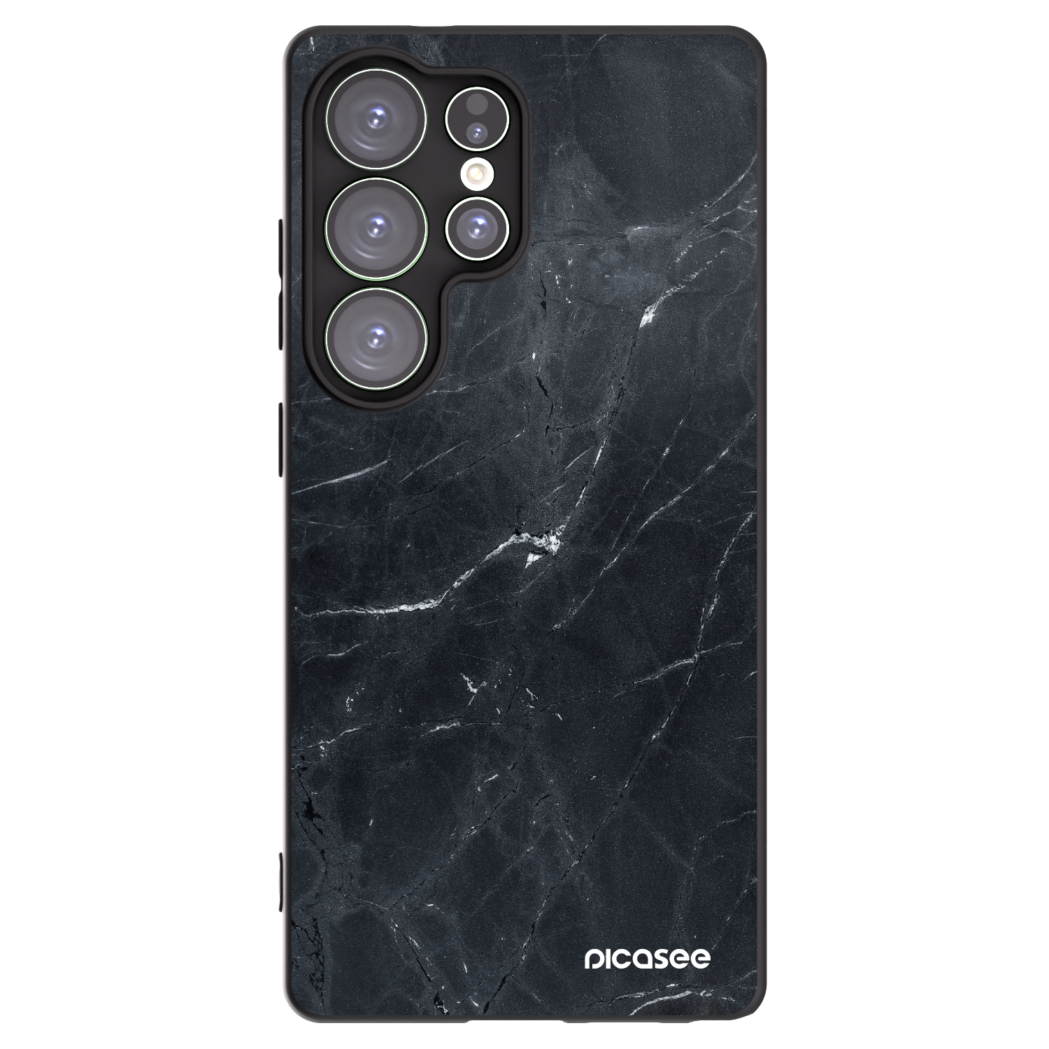 Picasee Μαύρη θήκη σιλικόνης για Samsung Galaxy S25 Ultra 5G - Black marble
