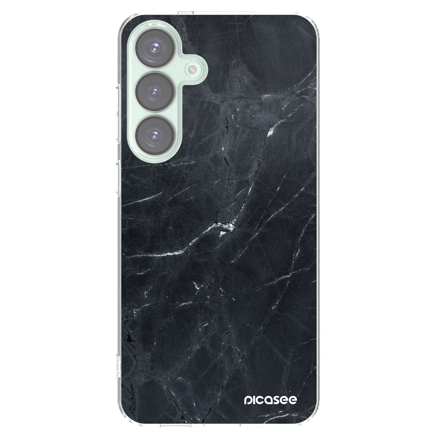 Picasee διαφανής θήκη σιλικόνης Samsung Galaxy S25+ 5G - Black marble