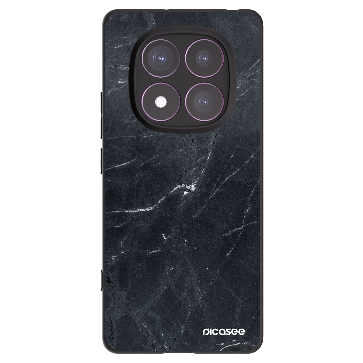 Picasee Μαύρη θήκη σιλικόνης για Xiaomi Redmi Note 14 Pro 4G - Black marble