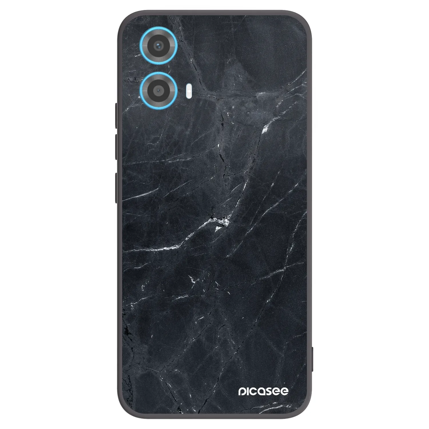 Picasee Μαύρη θήκη σιλικόνης για Motorola Moto G34 5G - Black marble