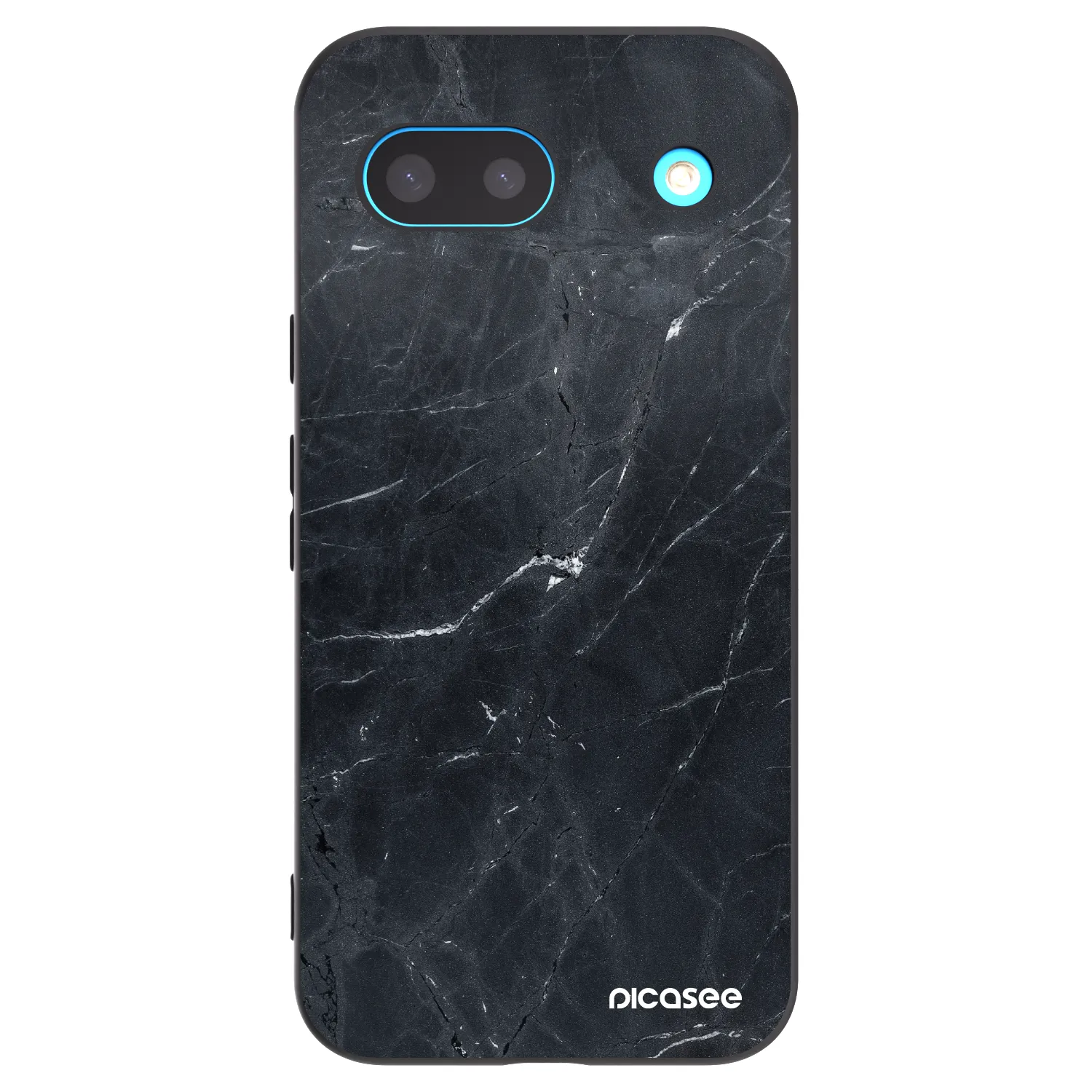 Picasee Μαύρη θήκη σιλικόνης για Google Pixel 8a - Black marble
