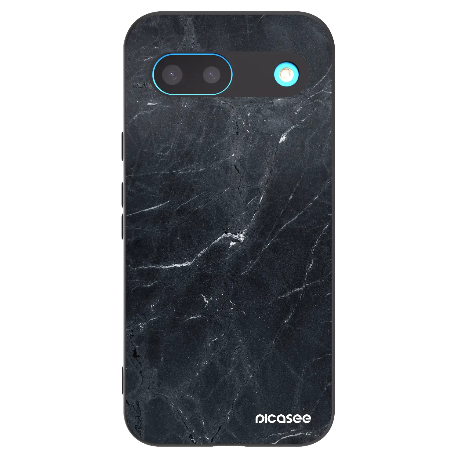 Picasee Μαύρη θήκη σιλικόνης για Google Pixel 8 - Black marble