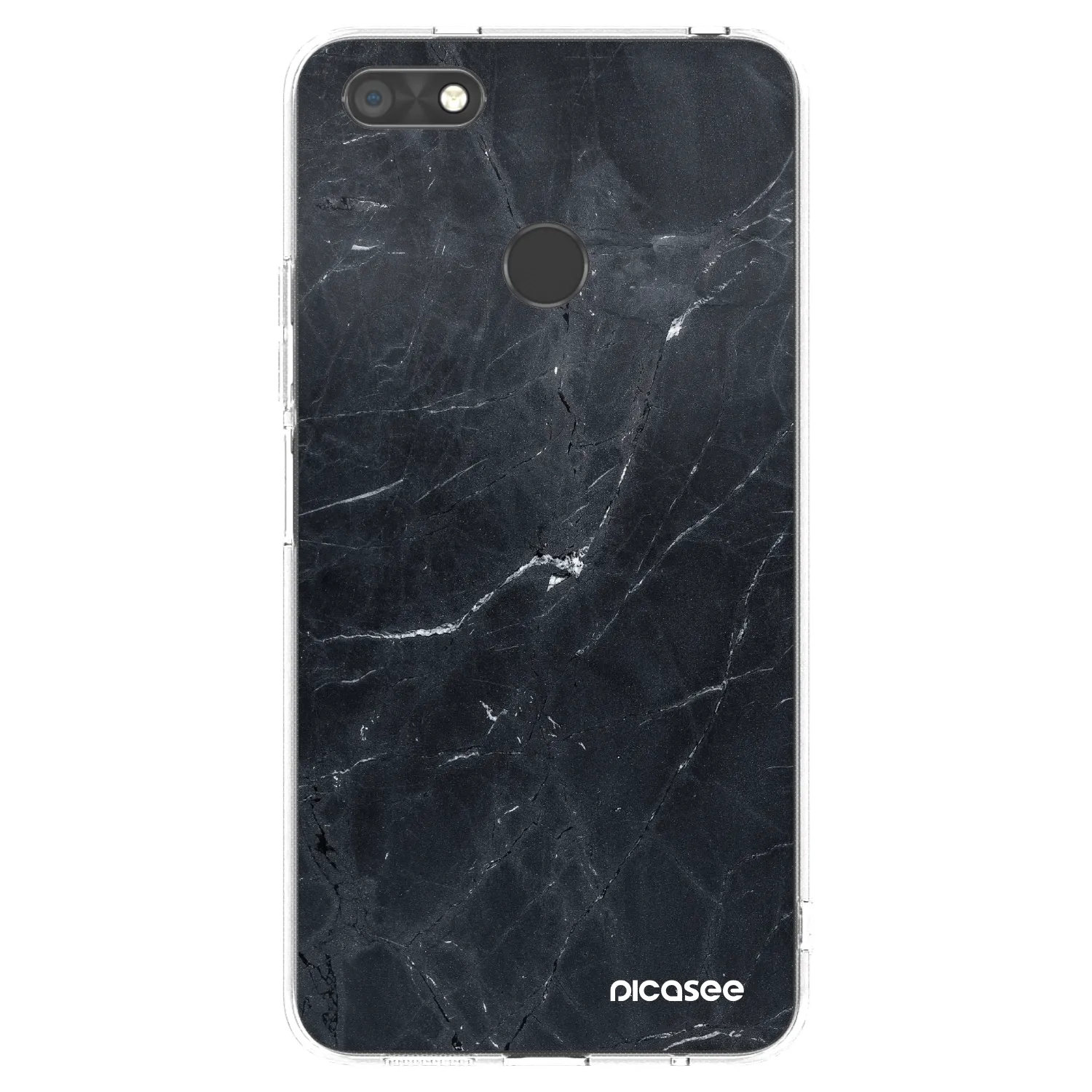 Picasee διαφανής θήκη σιλικόνης Huawei P9 Lite Mini - Black marble