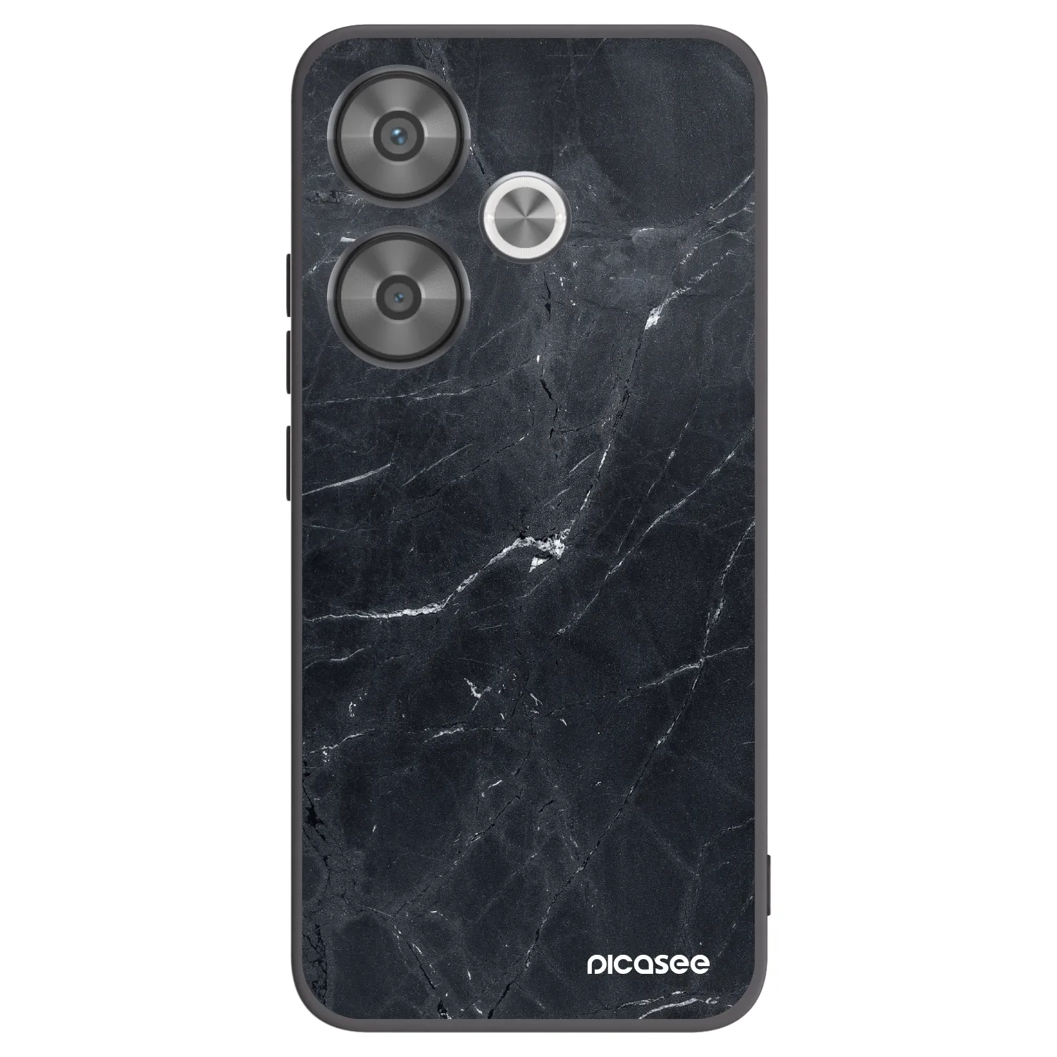Picasee Μαύρη θήκη σιλικόνης για Xiaomi Poco F6 - Black marble