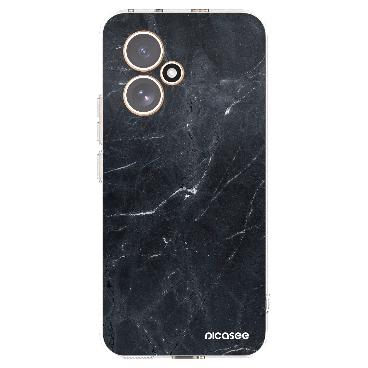 Picasee διαφανής θήκη σιλικόνης Honor 400 5G - Black marble