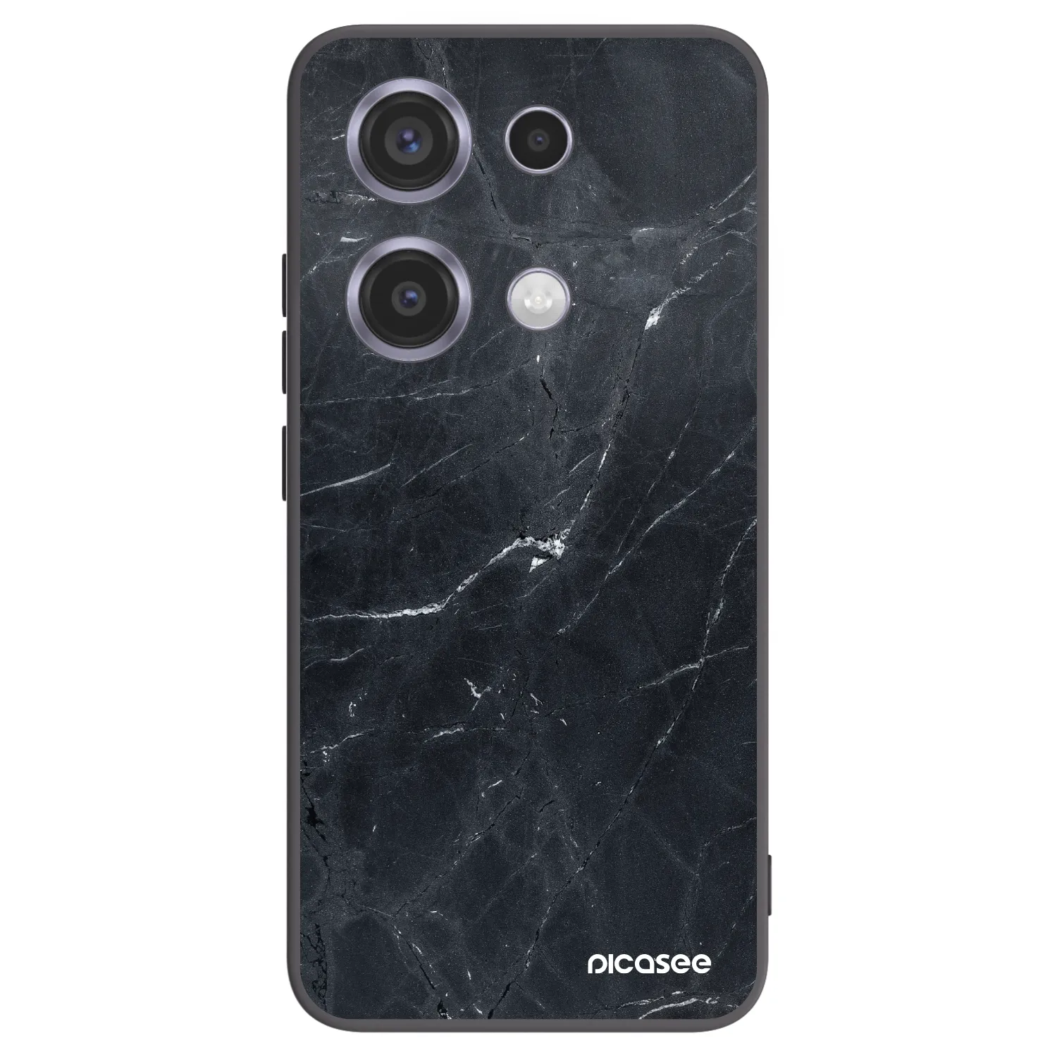 Picasee Μαύρη θήκη σιλικόνης για Xiaomi Redmi Note 14S - Black marble