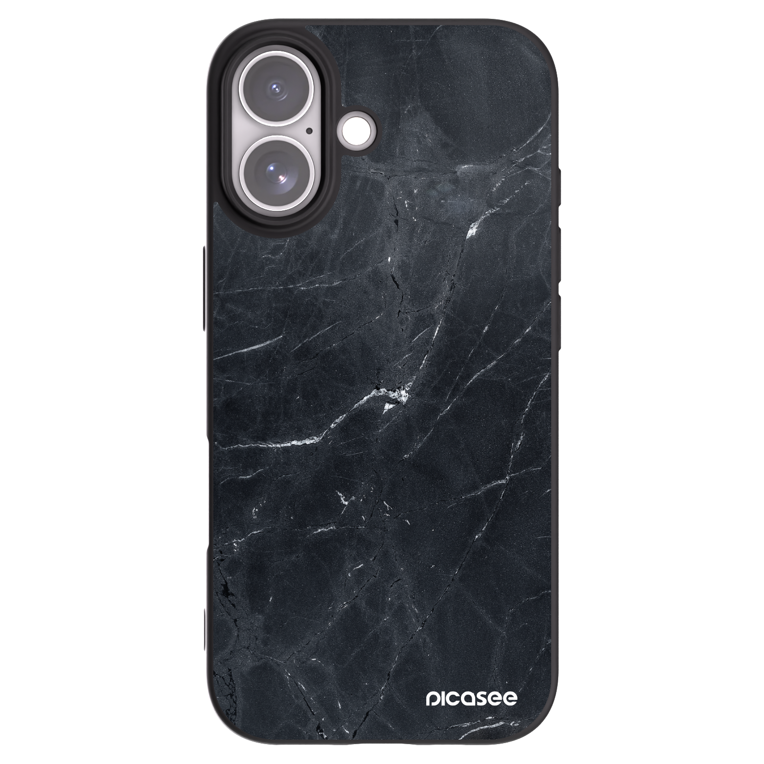 Picasee Μαύρη θήκη σιλικόνης για Apple iPhone 17 - Black marble