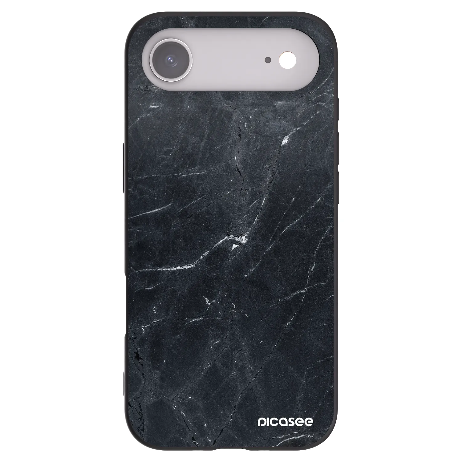Picasee Μαύρη θήκη σιλικόνης για Apple iPhone Air - Black marble