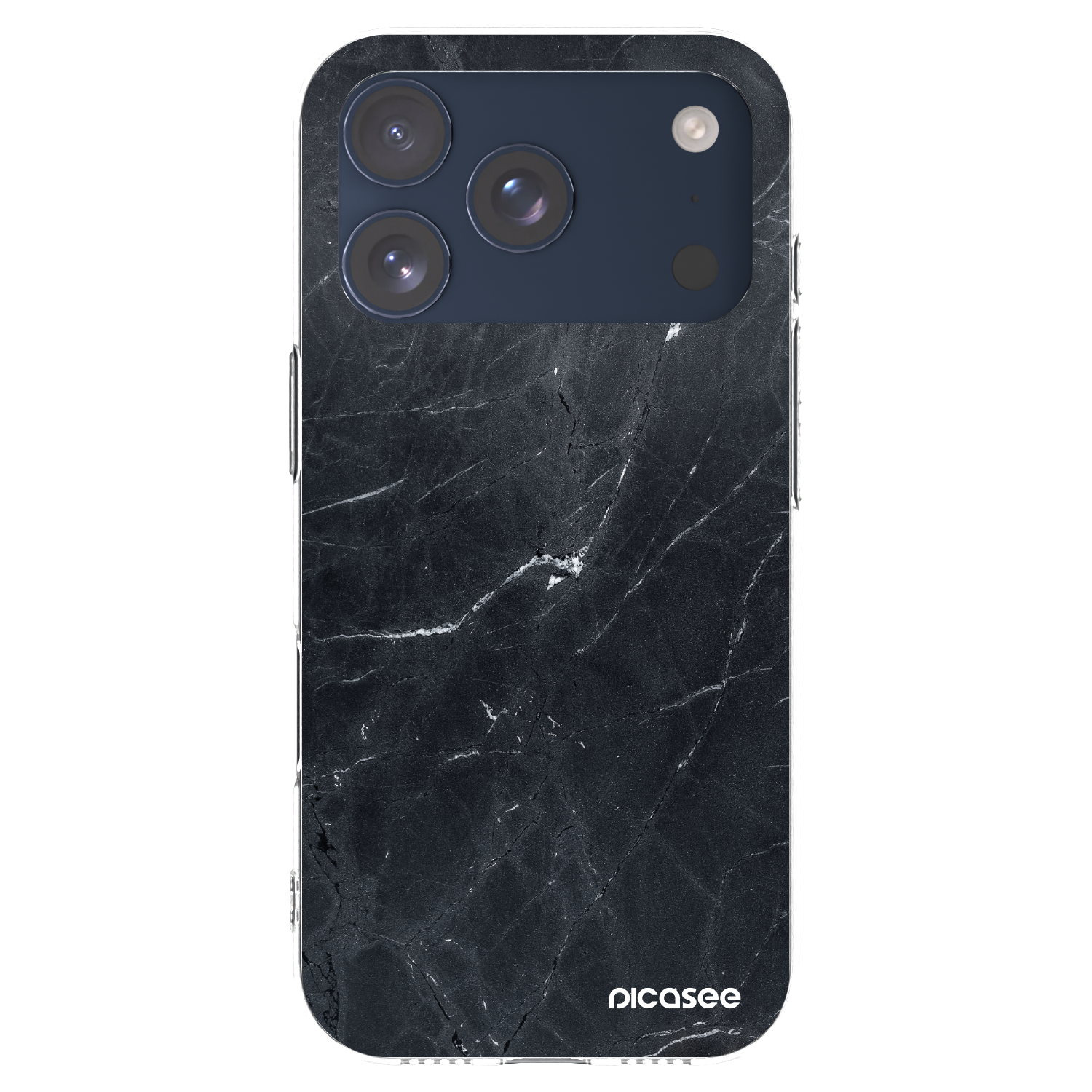 Picasee διαφανής θήκη σιλικόνης Apple iPhone 17 Pro - Black marble