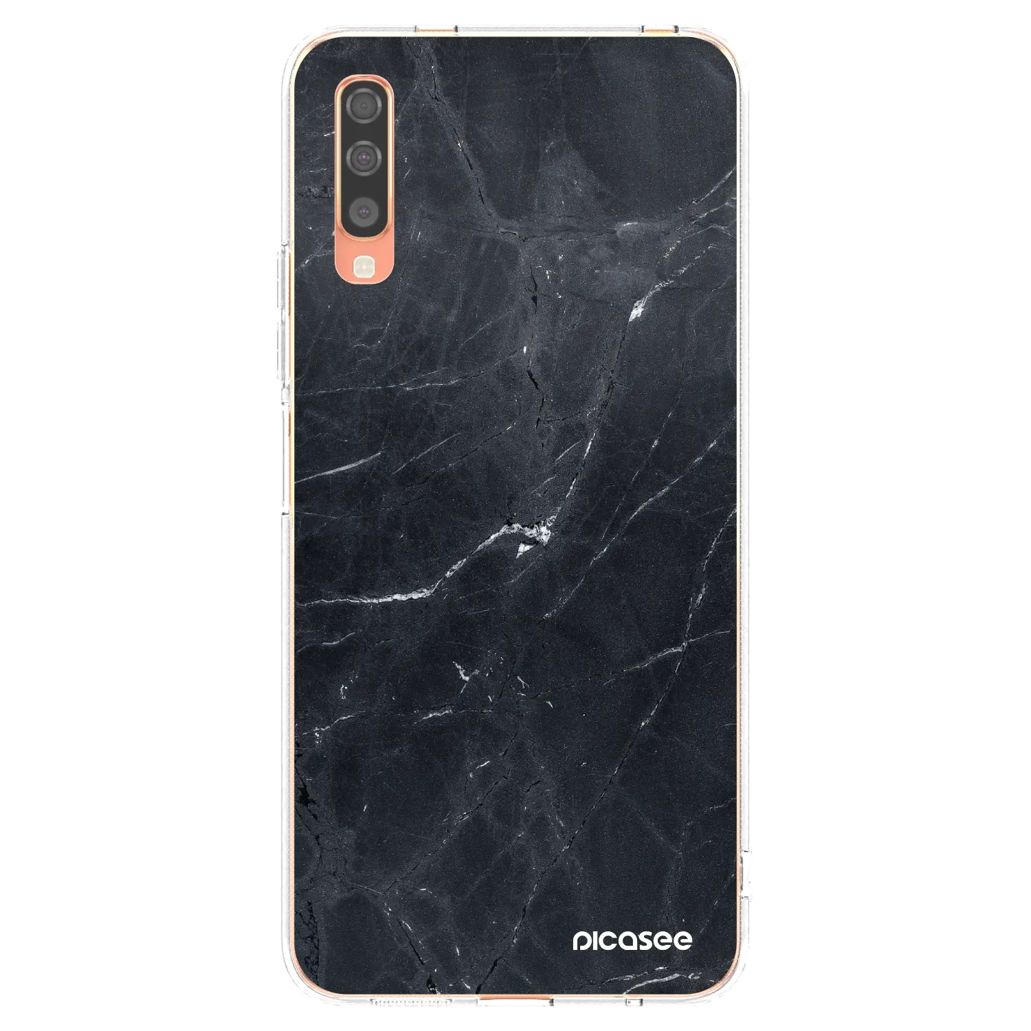 Picasee διαφανής θήκη σιλικόνης Samsung Galaxy A70 A705F - Black marble