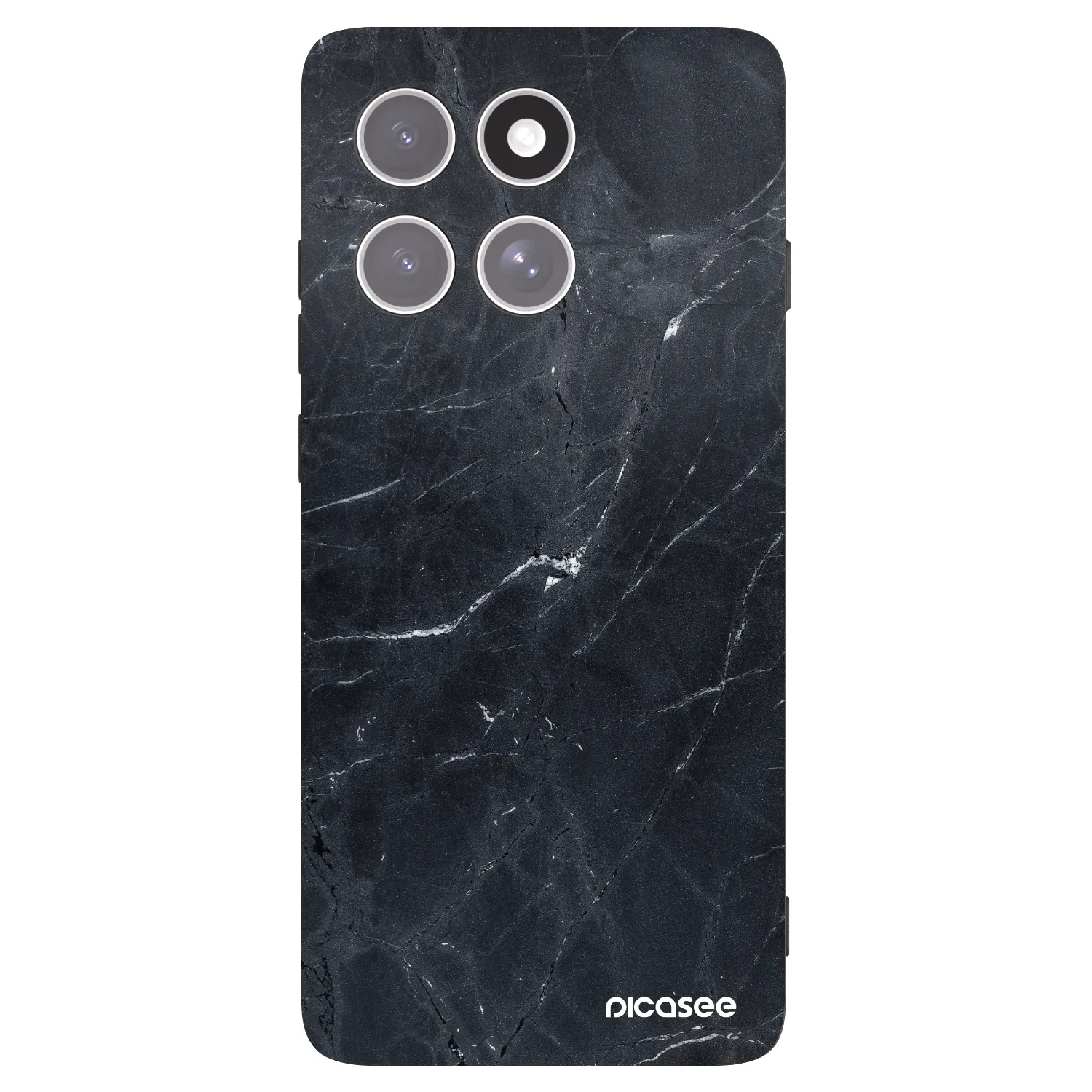 Picasee Μαύρη θήκη σιλικόνης για Motorola Edge 60 Pro - Black marble