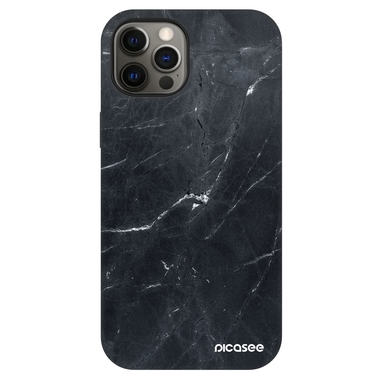 Picasee Fashion Case MagSafe για Apple iPhone 12 - Black marble