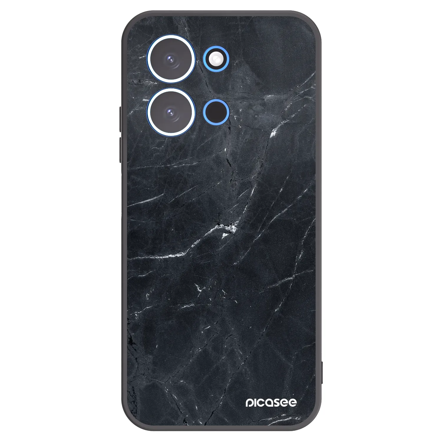 Picasee Μαύρη θήκη σιλικόνης για Xiaomi Redmi 15C 4G - Black marble