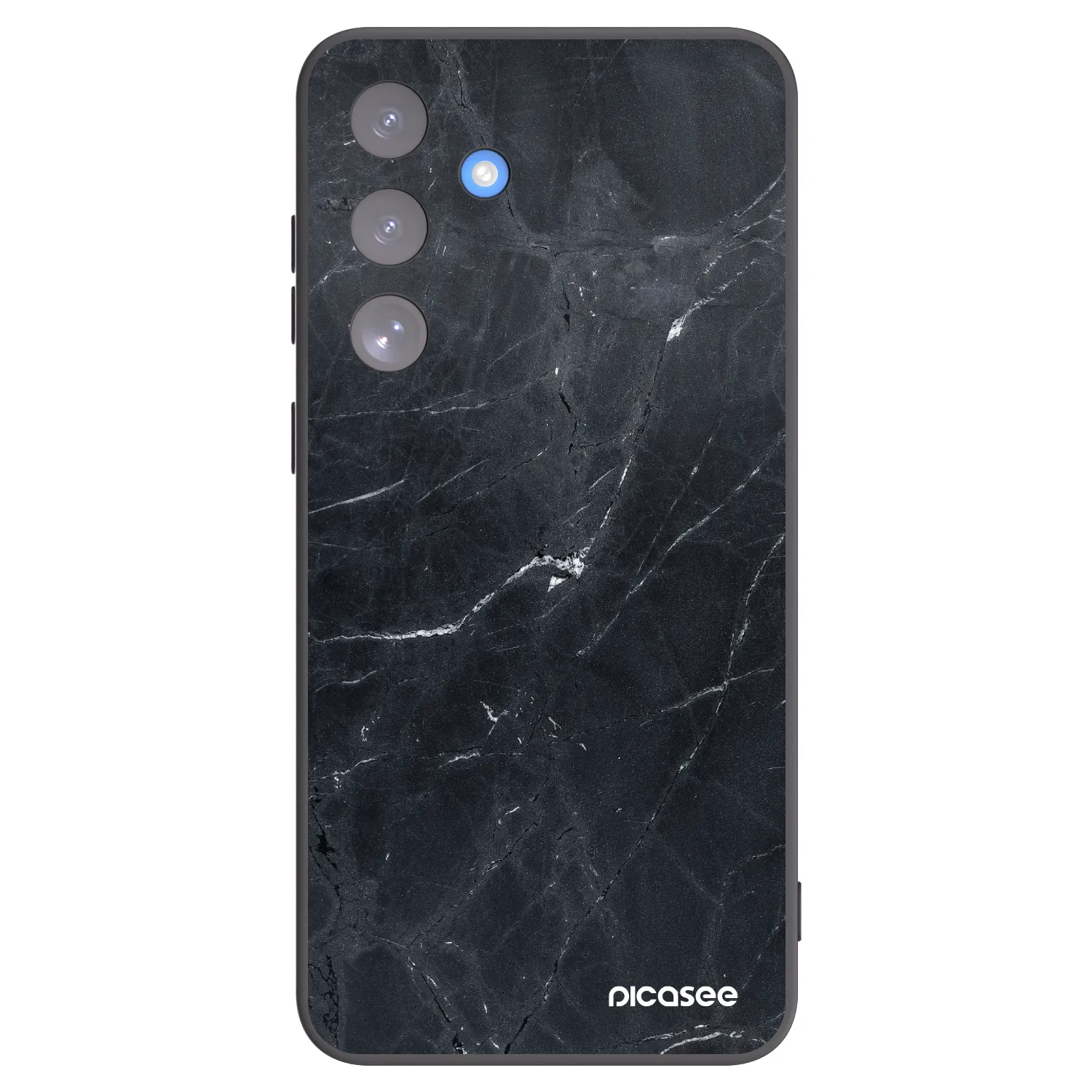 Picasee Μαύρη θήκη σιλικόνης για Samsung Galaxy S25 FE 5G - Black marble