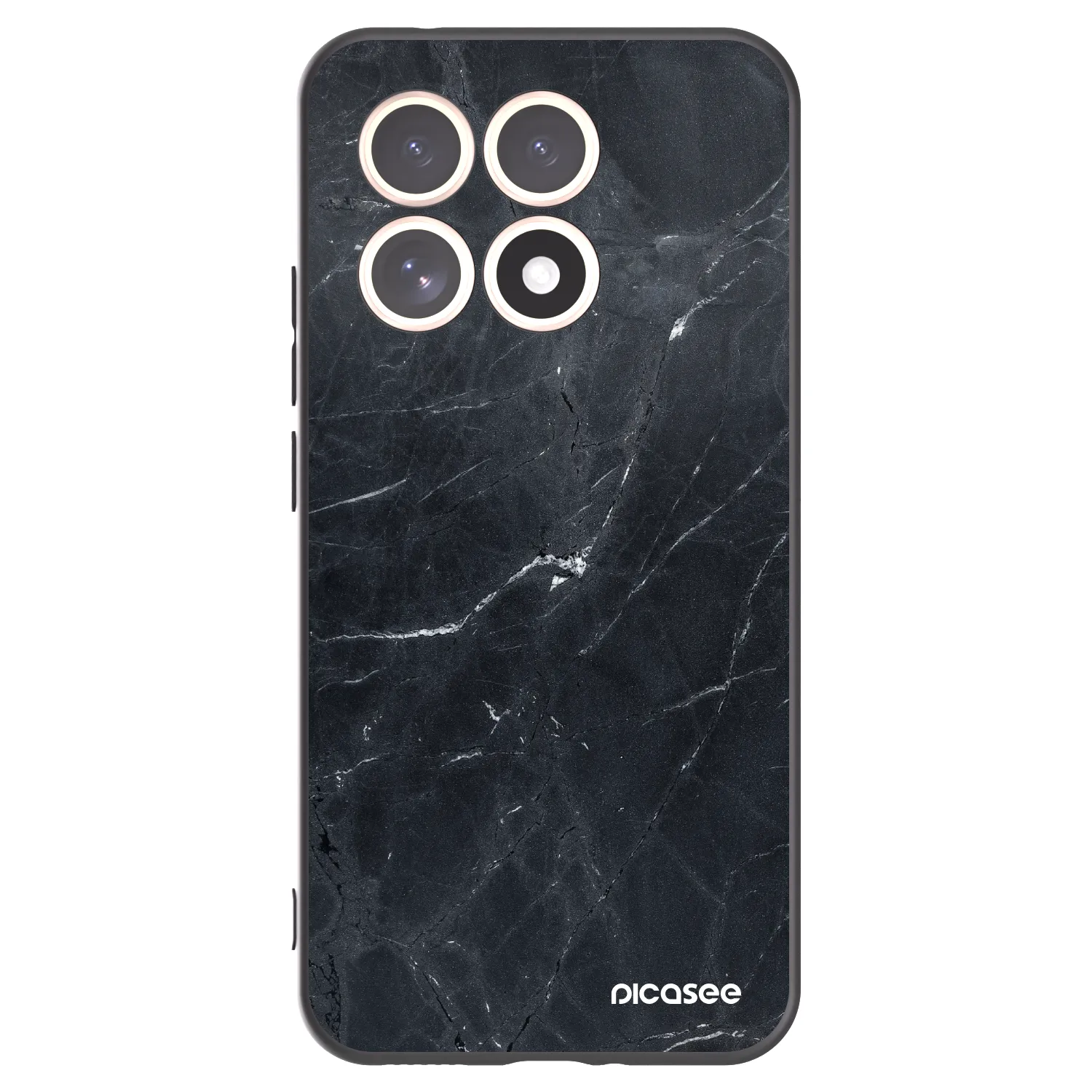 Picasee Μαύρη θήκη σιλικόνης για Xiaomi 15T - Black marble