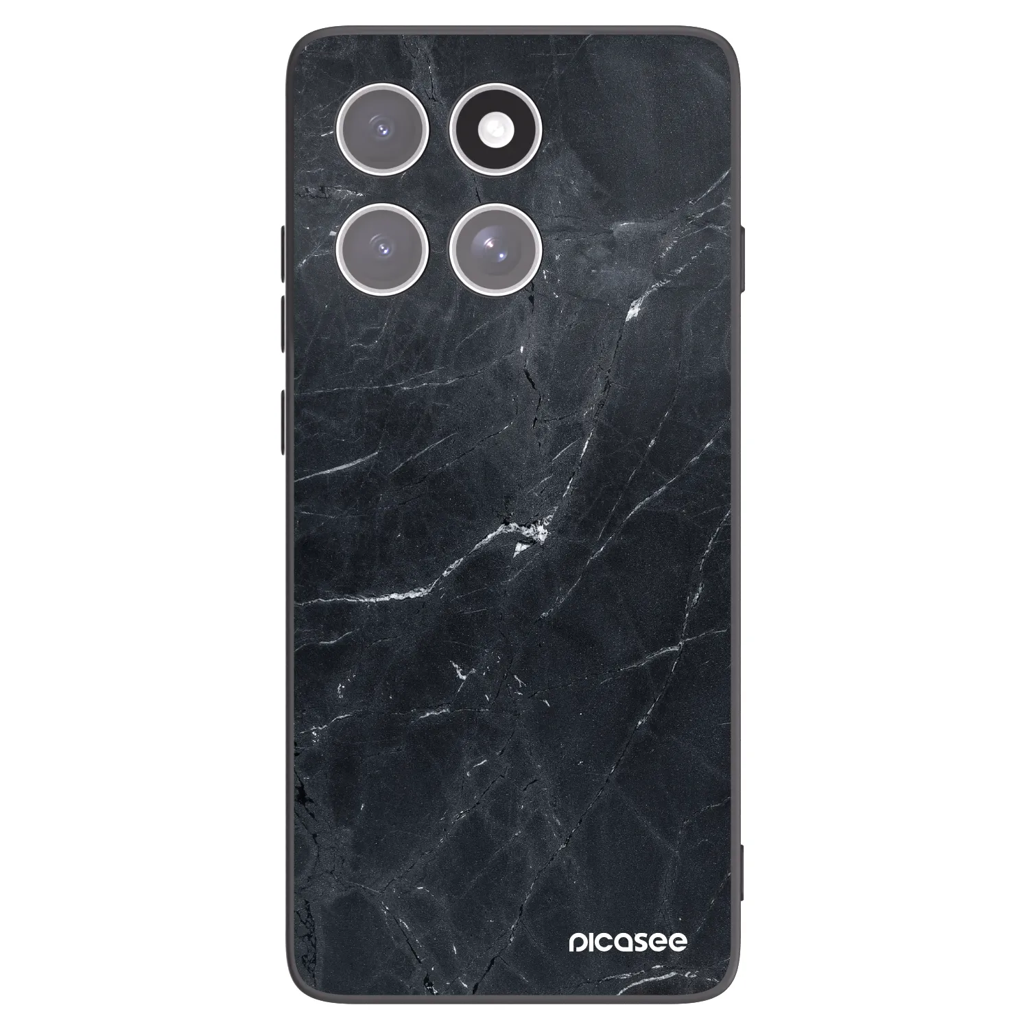 Picasee Μαύρη θήκη σιλικόνης για Motorola Edge 60 Fusion - Black marble