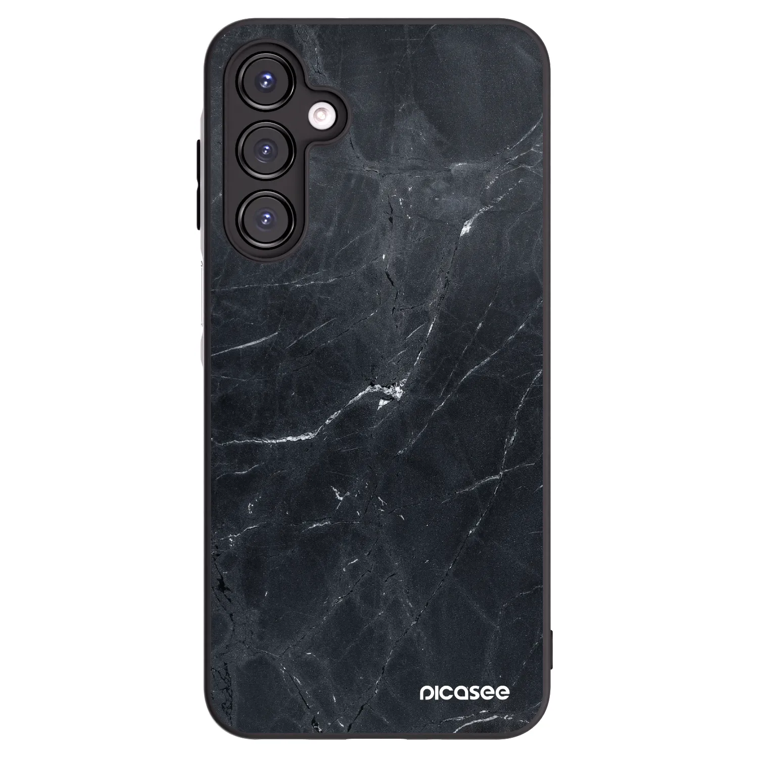 Picasee Μαύρη θήκη σιλικόνης για Samsung Galaxy A16 4G - Black marble