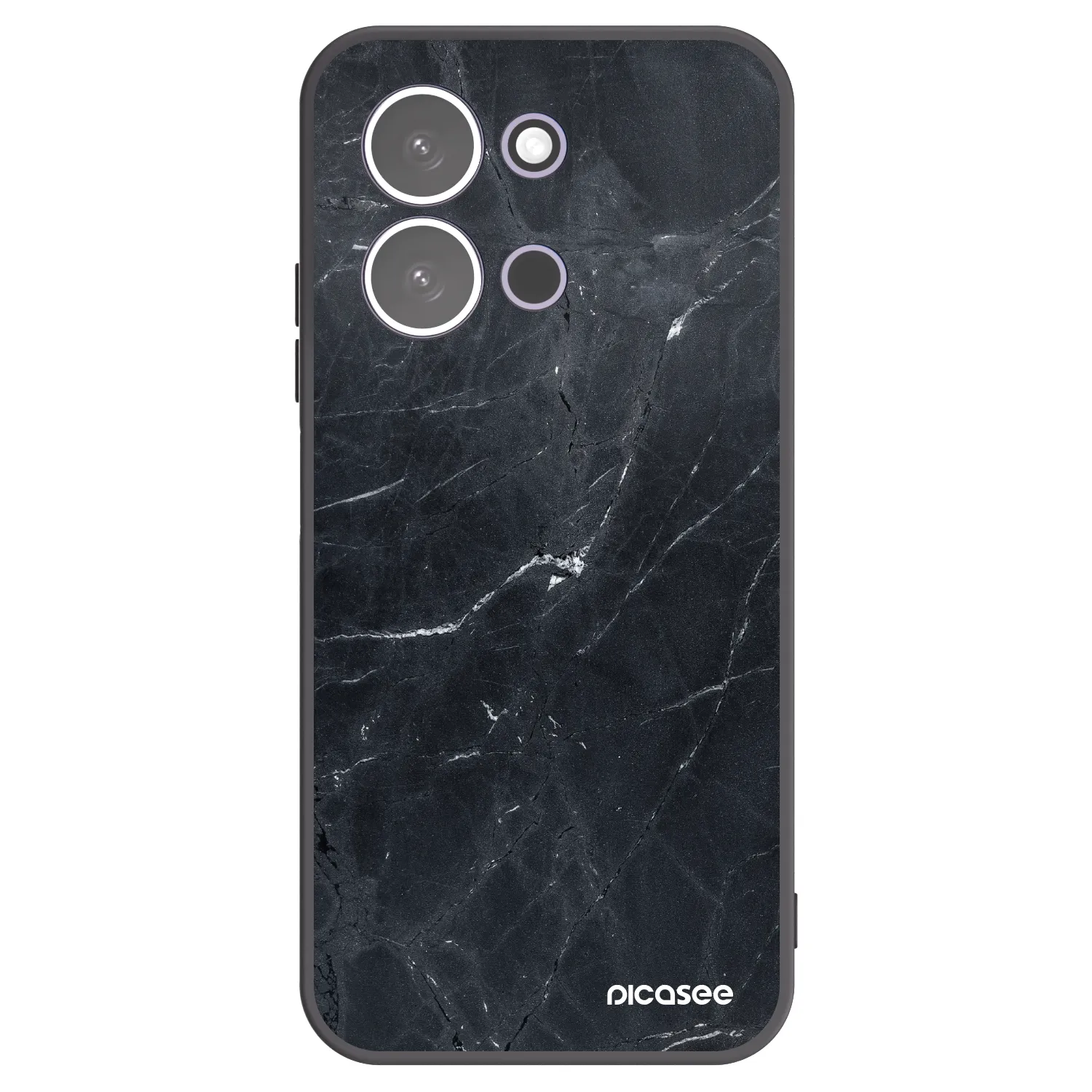 Picasee Μαύρη θήκη σιλικόνης για Xiaomi Redmi 15C 5G - Black marble