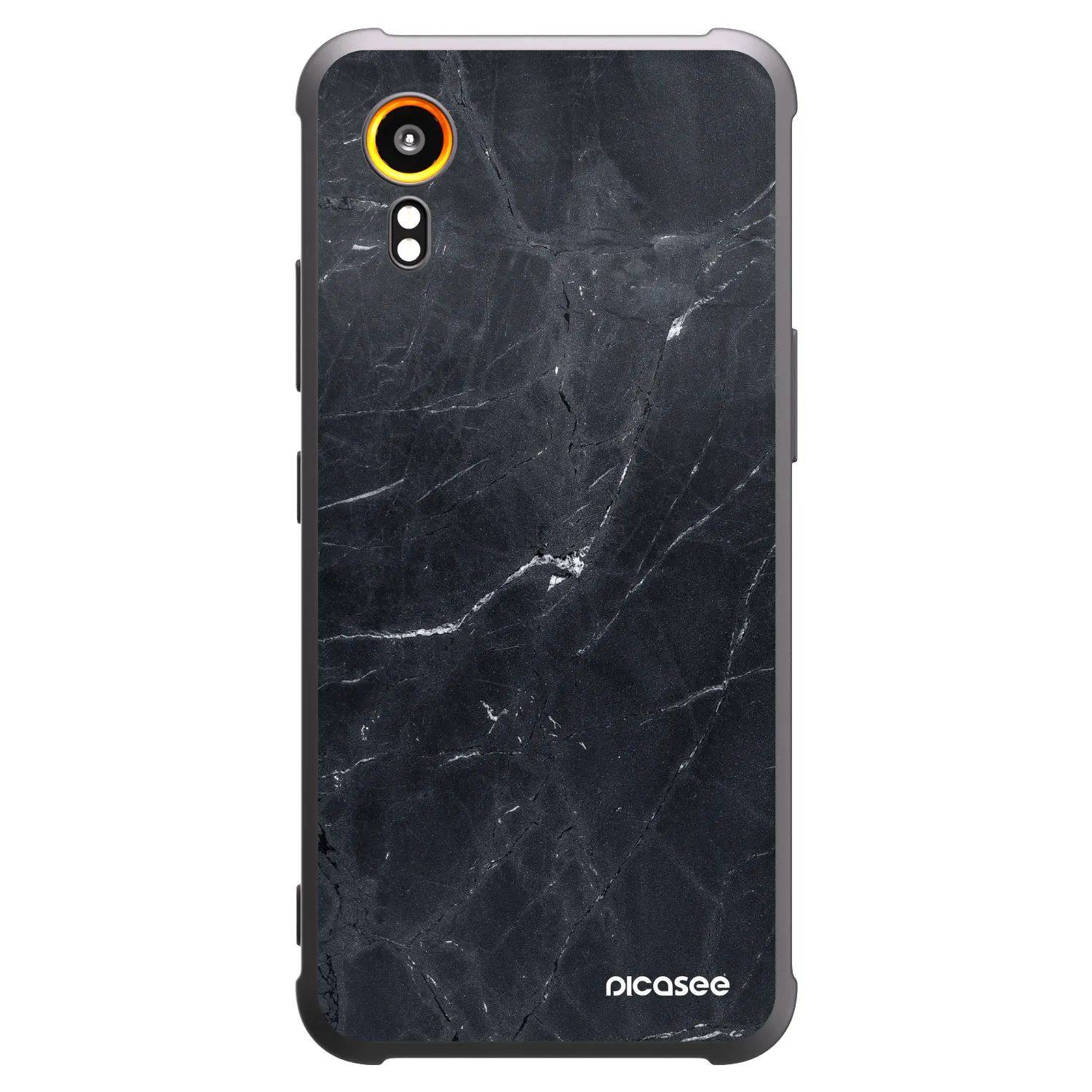 Picasee Μαύρη θήκη σιλικόνης για Samsung Galaxy Xcover 7 - Black marble