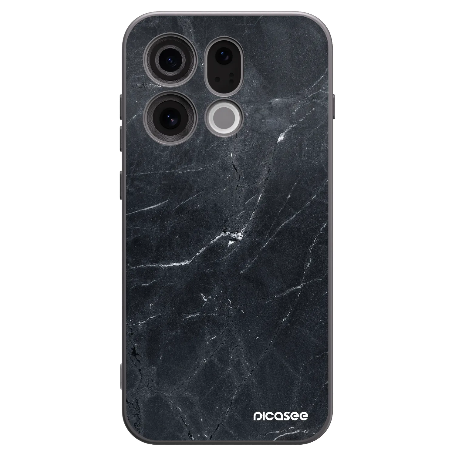 Picasee Μαύρη θήκη σιλικόνης για OPPO Find X9 - Black marble