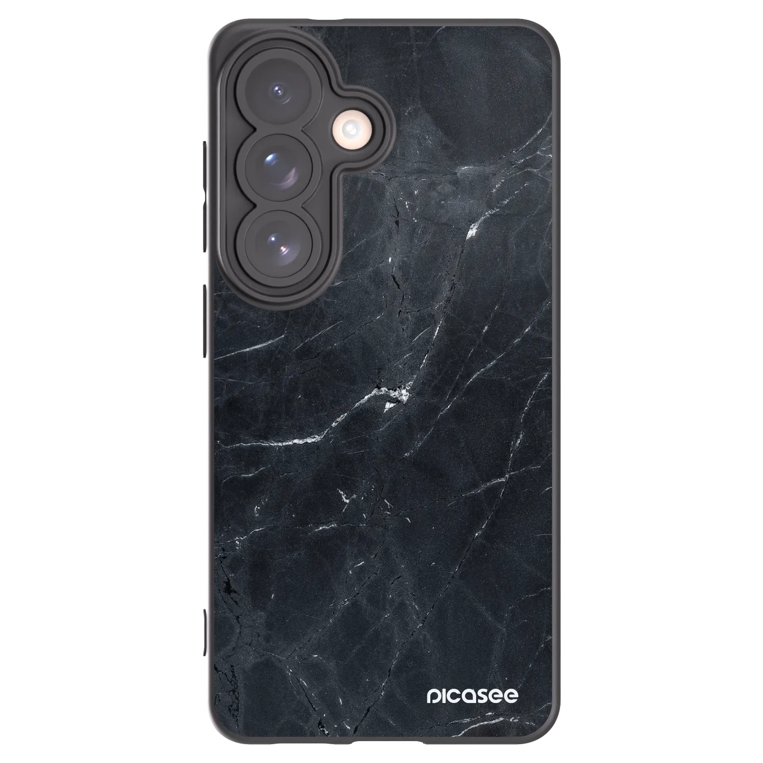 Picasee Μαύρη θήκη σιλικόνης για Samsung Galaxy S26 - Black marble