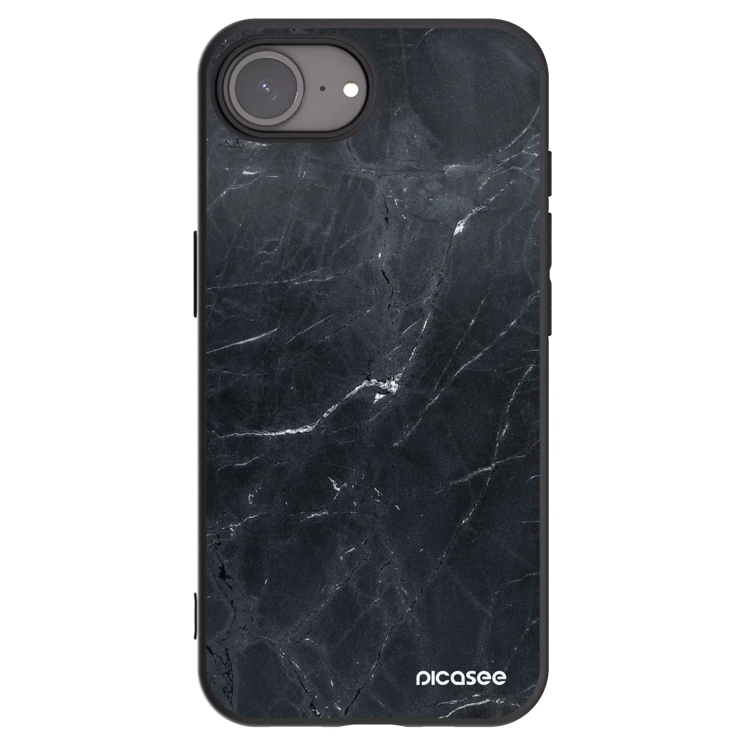 Picasee Μαύρη θήκη σιλικόνης για Apple iPhone 17e - Black marble