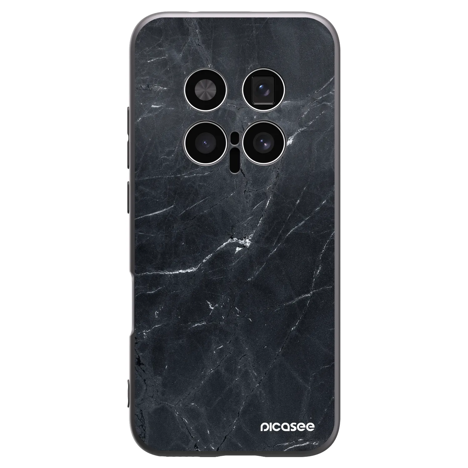 Picasee Μαύρη θήκη σιλικόνης για Honor Magic8 Pro 5G - Black marble