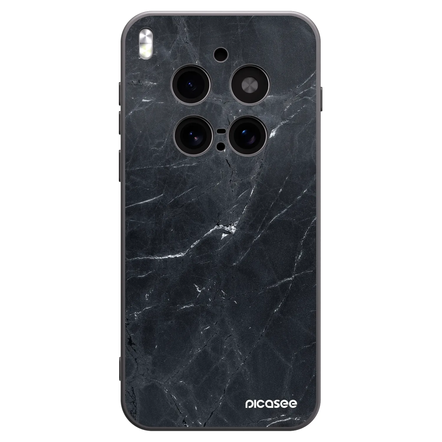 Picasee Μαύρη θήκη σιλικόνης για Vivo X300 Pro - Black marble