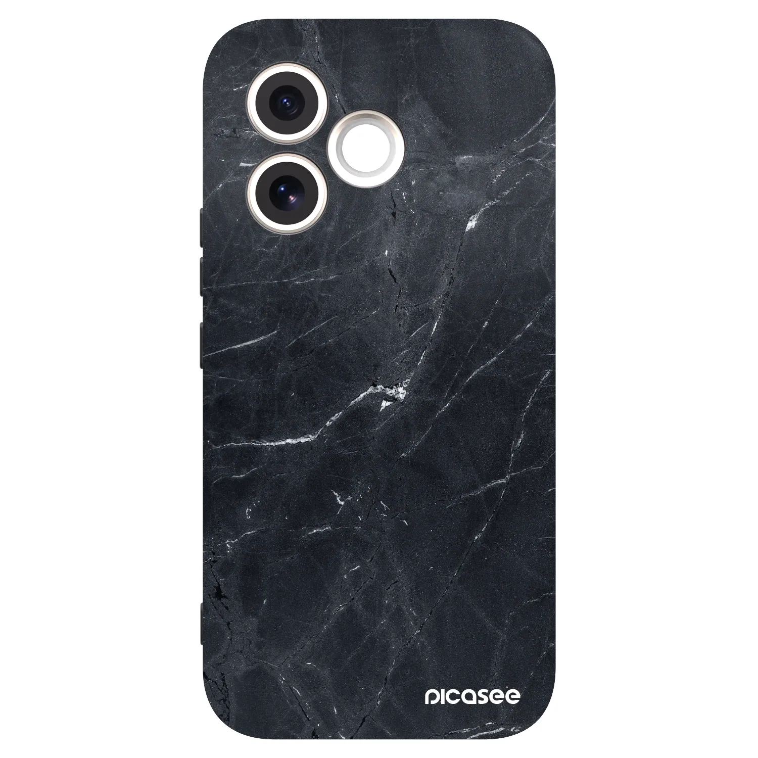 Picasee Μαύρη θήκη σιλικόνης για Honor 600 Lite - Black marble
