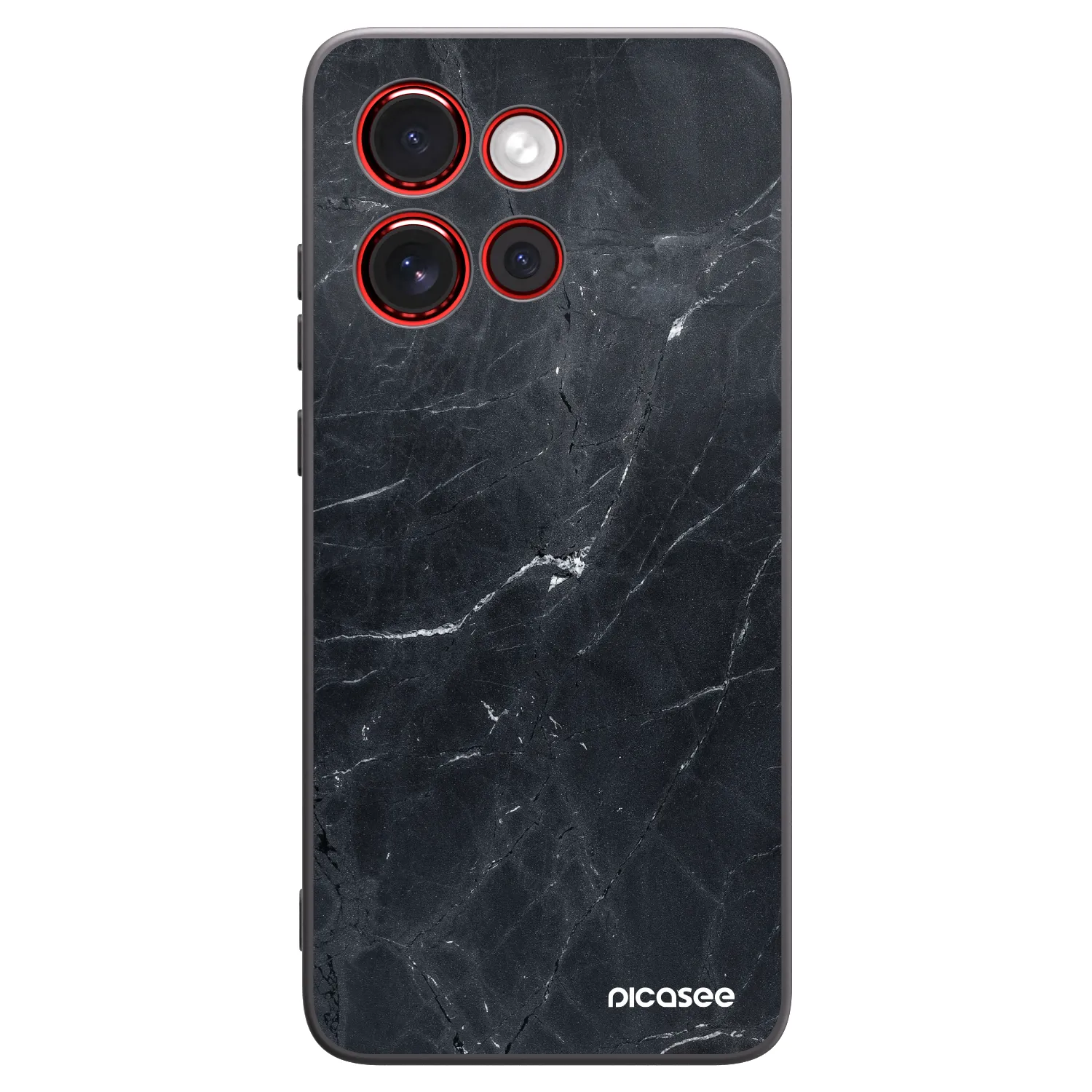 Picasee Μαύρη θήκη σιλικόνης για Motorola Edge 60 Neo 5G - Black marble