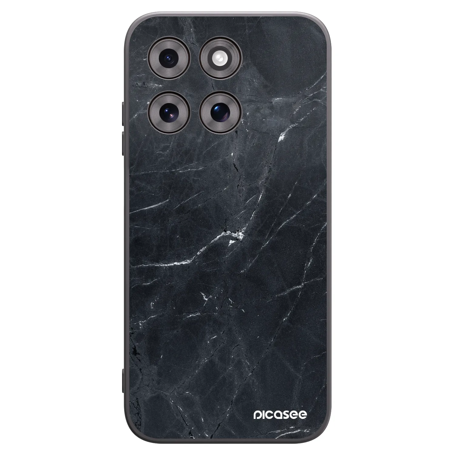 Picasee Μαύρη θήκη σιλικόνης για Motorola Moto G77 - Black marble