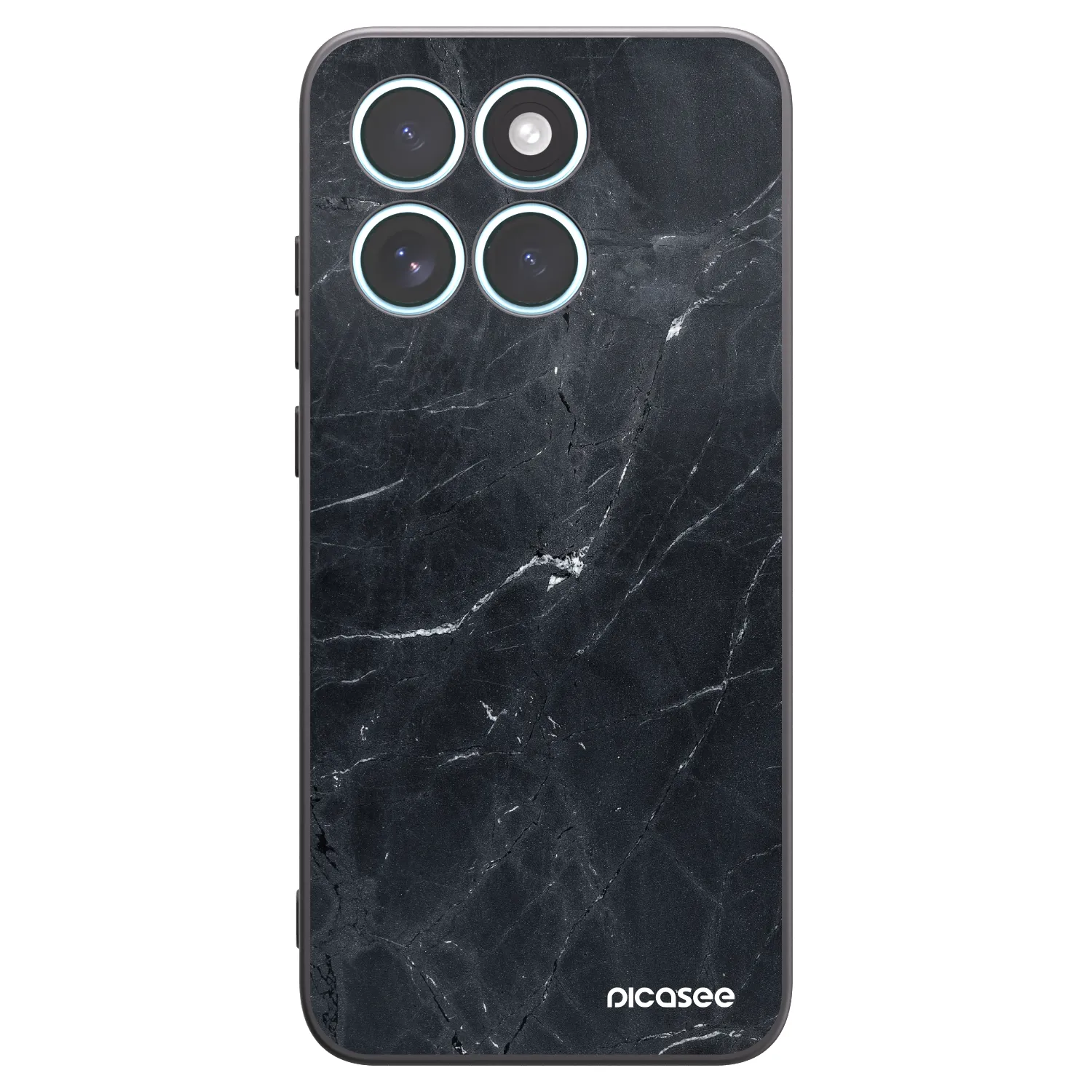 Picasee Μαύρη θήκη σιλικόνης για Motorola Edge 70 Fusion - Black marble