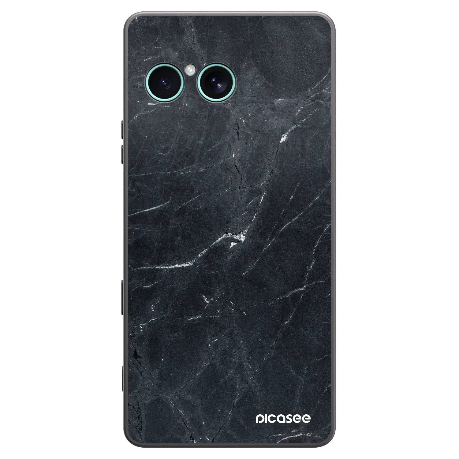 Picasee Μαύρη θήκη σιλικόνης για Sony Xperia 10 VII - Black marble