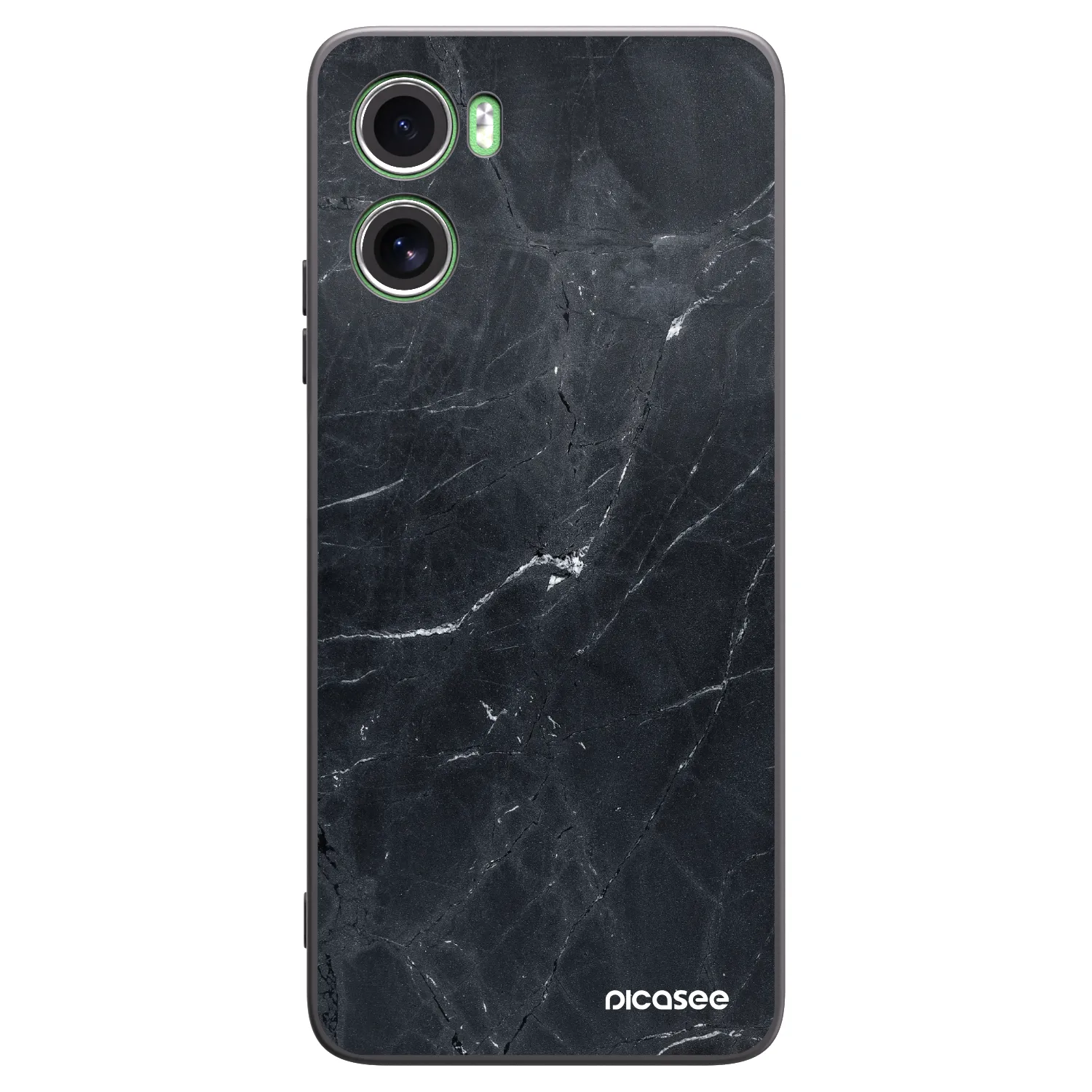 Picasee Μαύρη θήκη σιλικόνης για Motorola Moto G06 - Black marble