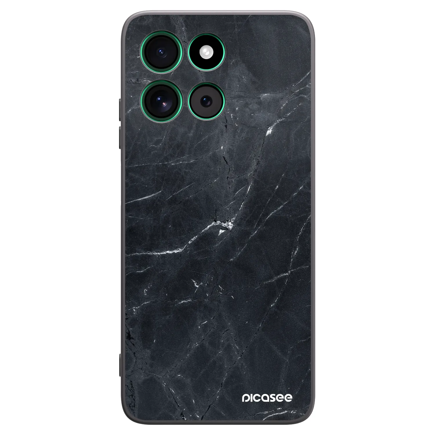 Picasee Μαύρη θήκη σιλικόνης για Motorola Moto G57 Power - Black marble