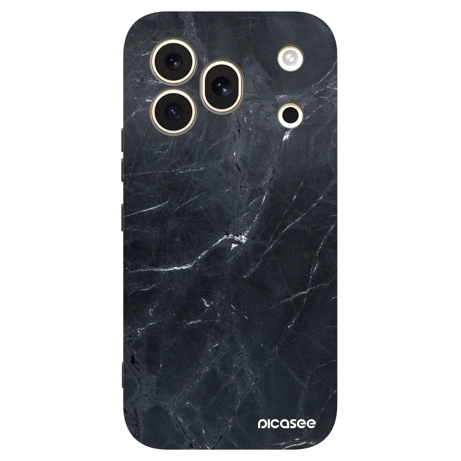 Picasee Μαύρη θήκη σιλικόνης για Honor 600 Pro - Black marble