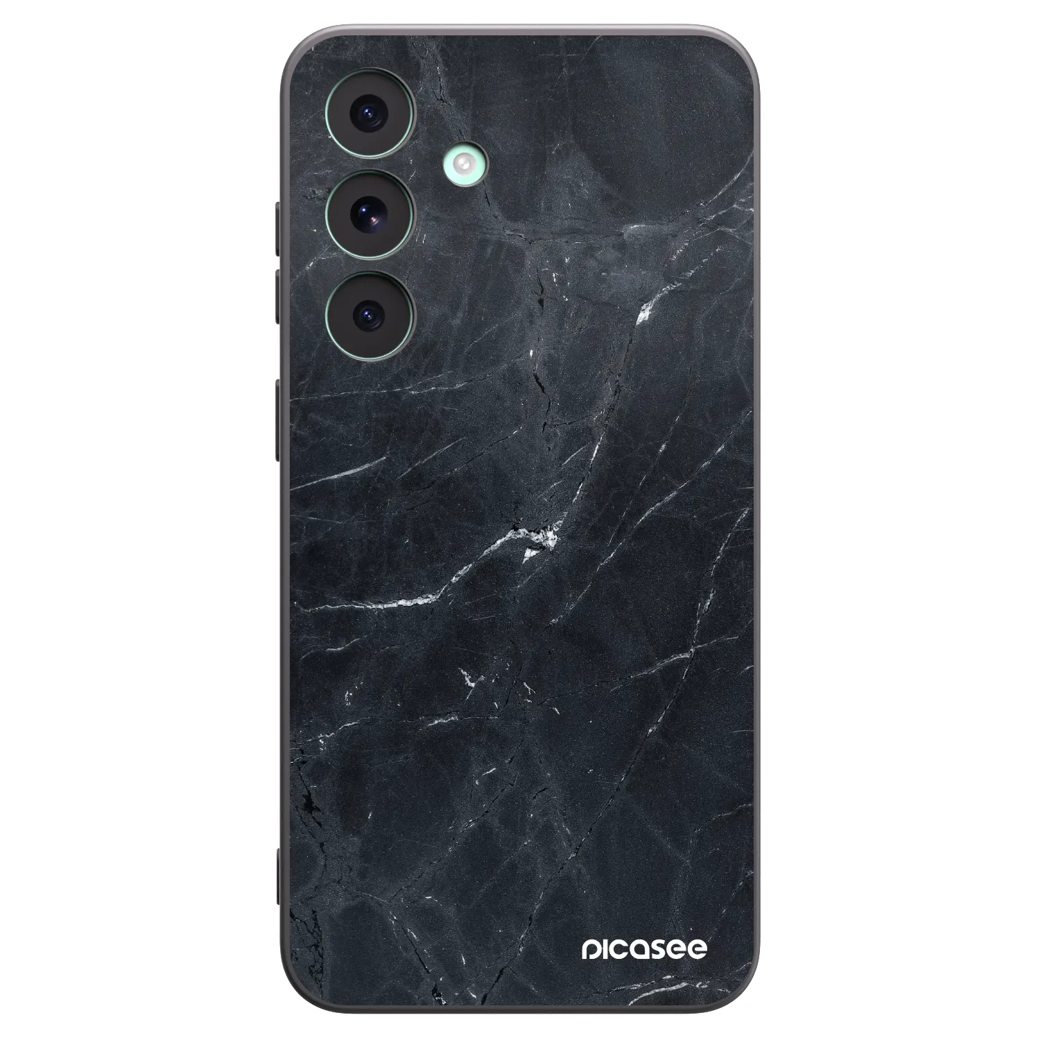 Picasee Μαύρη θήκη σιλικόνης για Samsung Galaxy S26 FE - Black marble