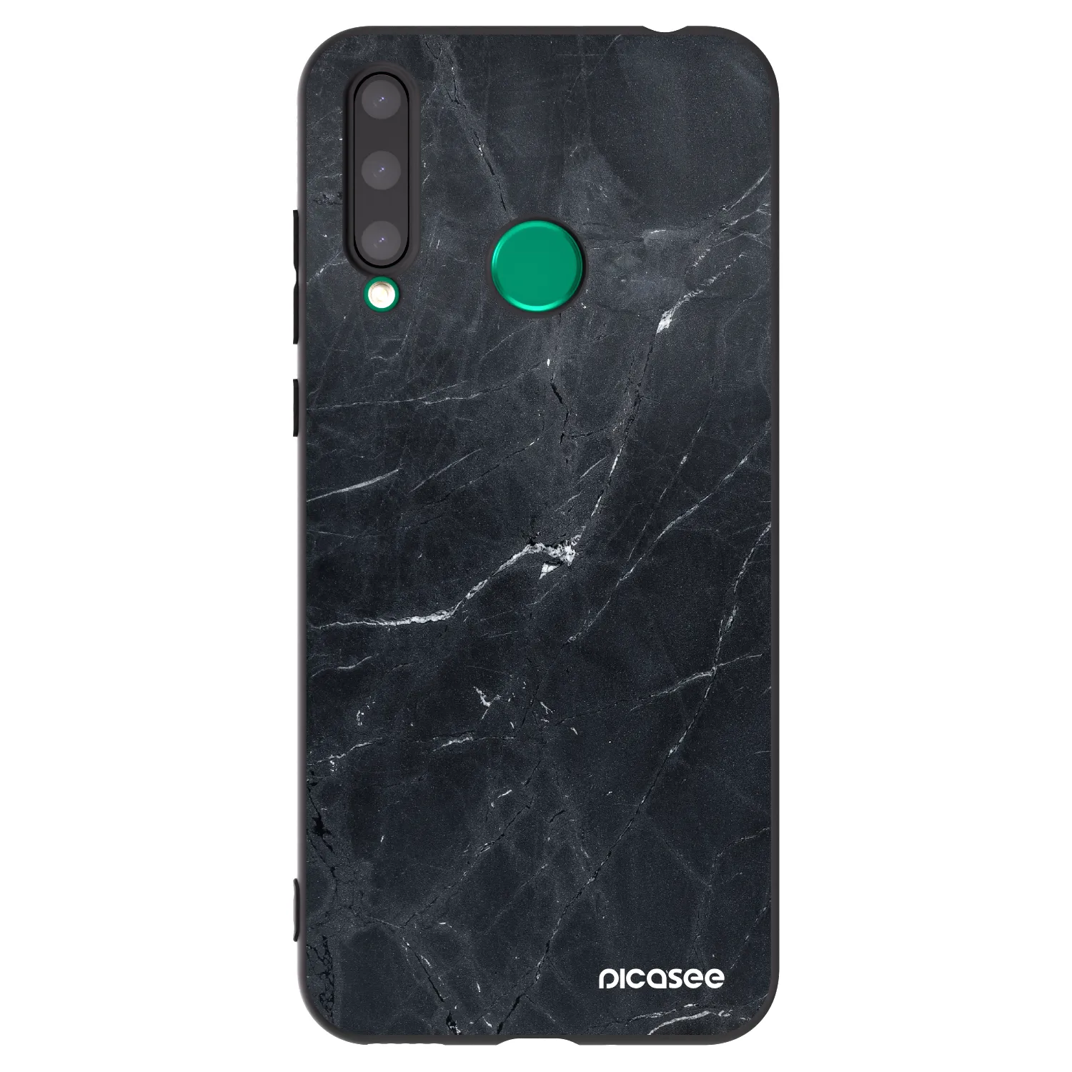 Picasee Μαύρη θήκη σιλικόνης για Honor 20 Lite - Black marble